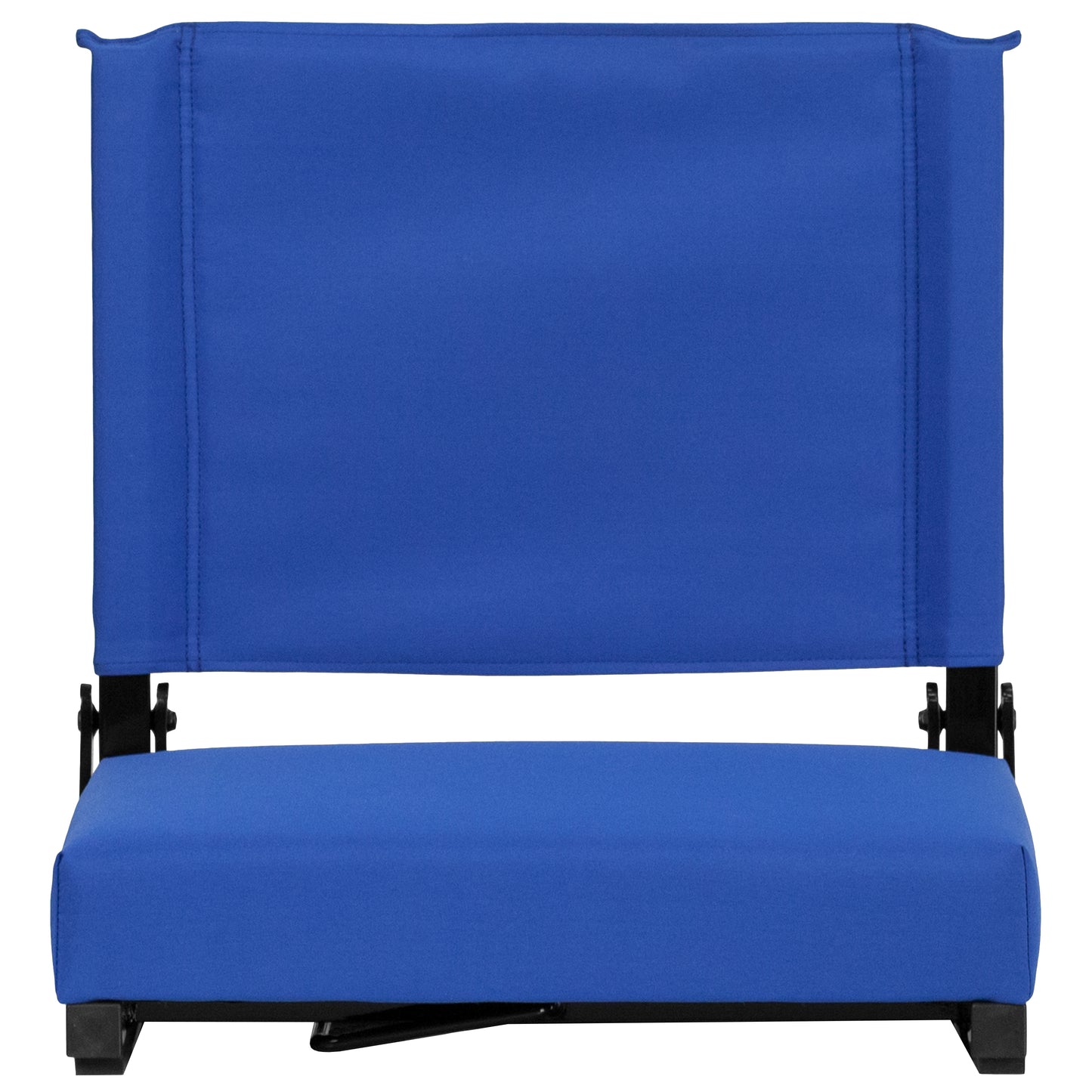 Grandstand Comfort 500 lb Capacity Padded Stadium Chairs, Folding Seats with Handles, Lightweight & Durable, Blue Blue