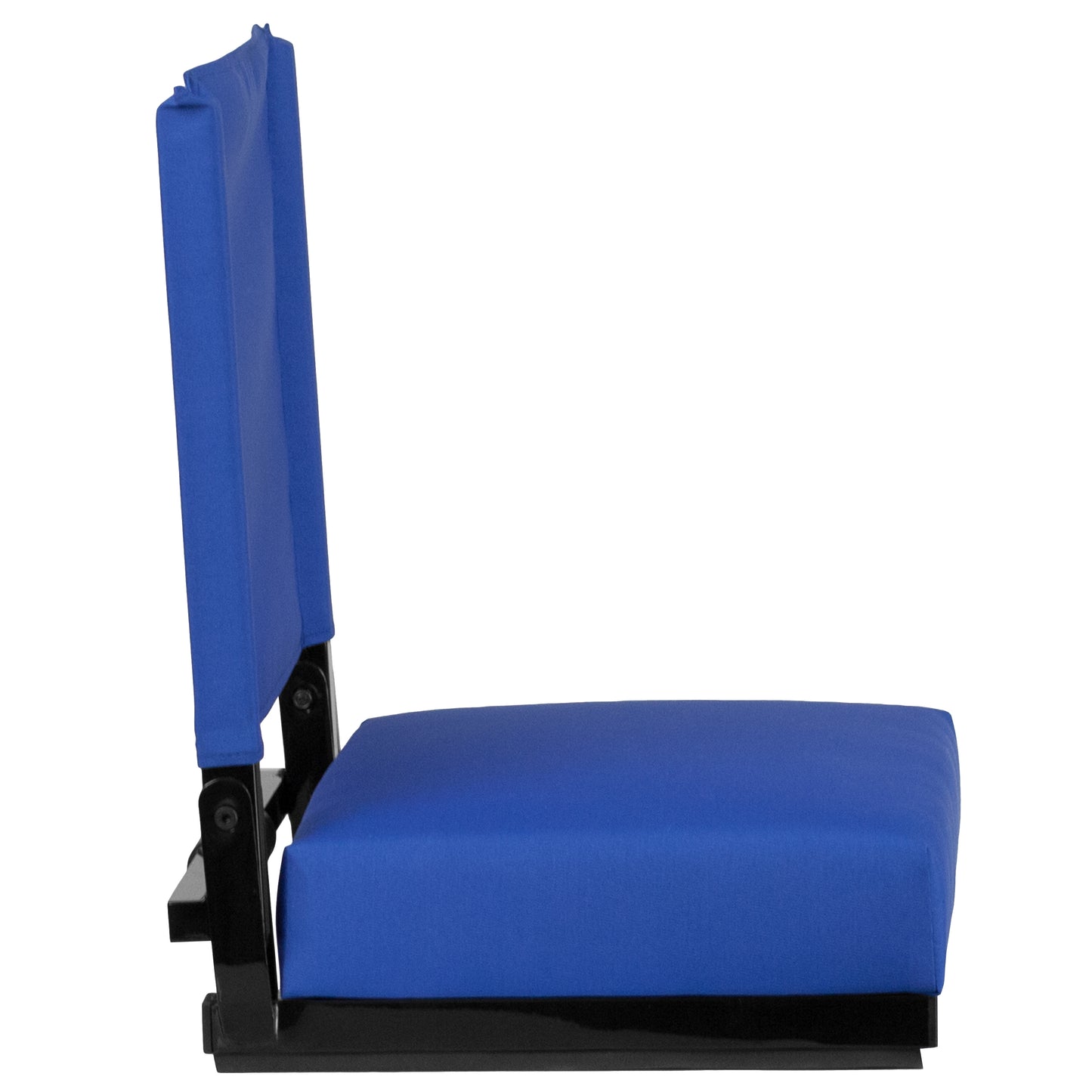 Grandstand Comfort 500 lb Capacity Padded Stadium Chairs, Folding Seats with Handles, Lightweight & Durable, Blue Blue