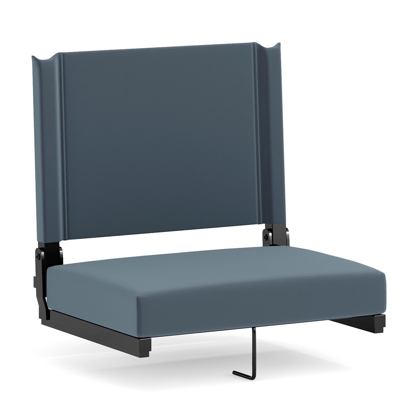 Grandstand Comfort 500 lb Capacity Padded Stadium Chair, Folding Seat with Handle, Lightweight & Durable, Dark Blue Dark Blue