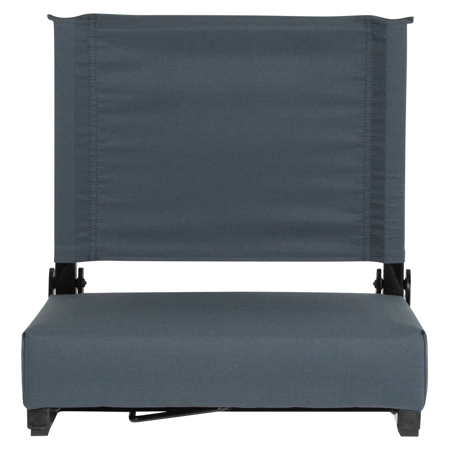 Grandstand Comfort 500 lb Capacity Padded Stadium Chair, Folding Seat with Handle, Lightweight & Durable, Dark Blue Dark Blue