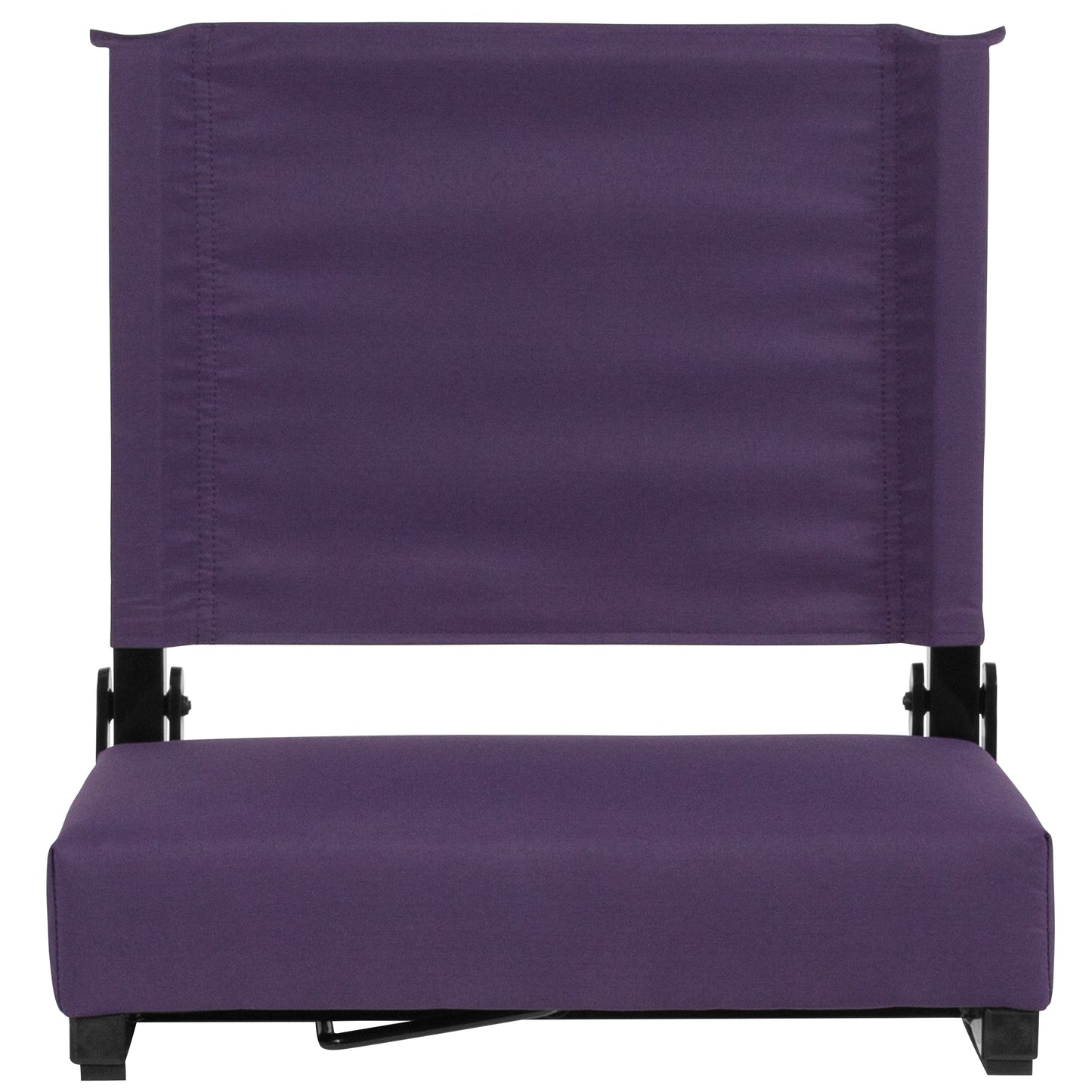 Grandstand Comfort 500 lb Capacity Padded Stadium Chairs, Folding Seats with Handles, Lightweight & Durable, Dark Purple Dark Purple