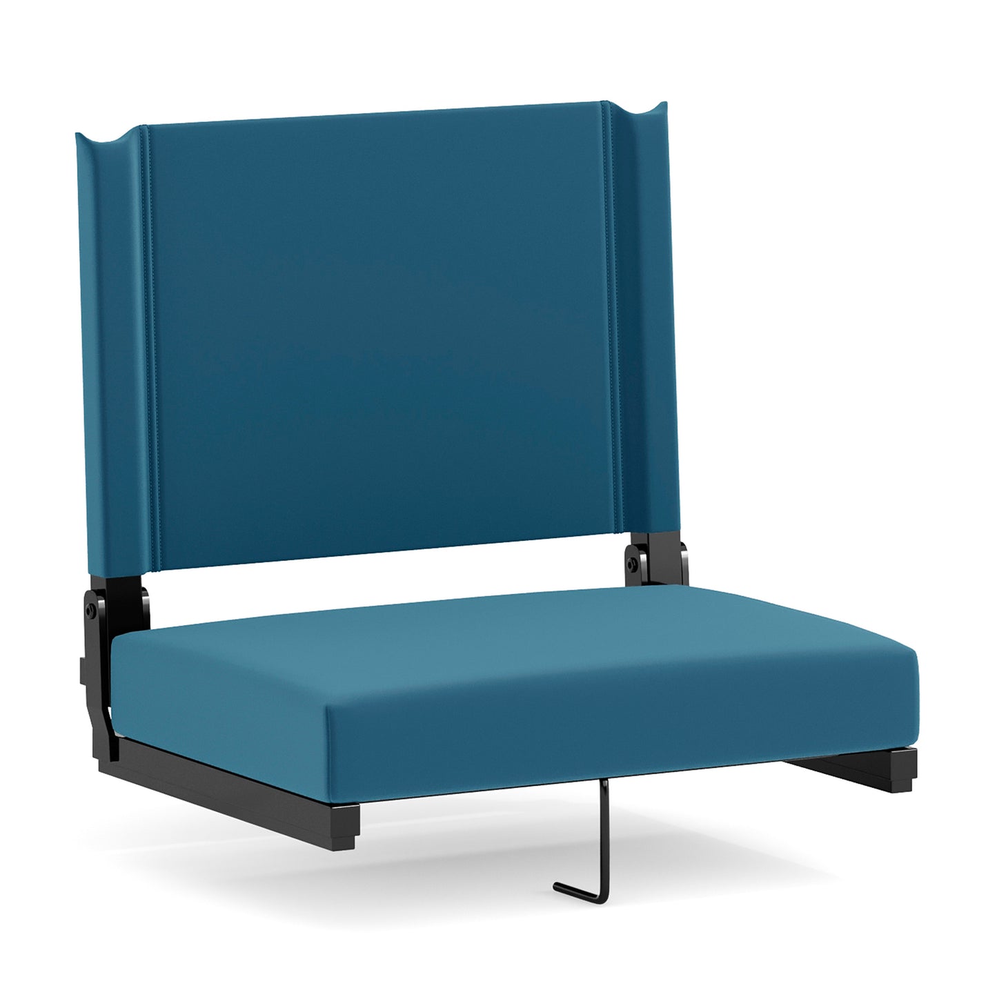 Grandstand Comfort 500 lb Capacity Padded Stadium Chairs, Folding Seats with Handles, Lightweight & Durable, Teal Teal
