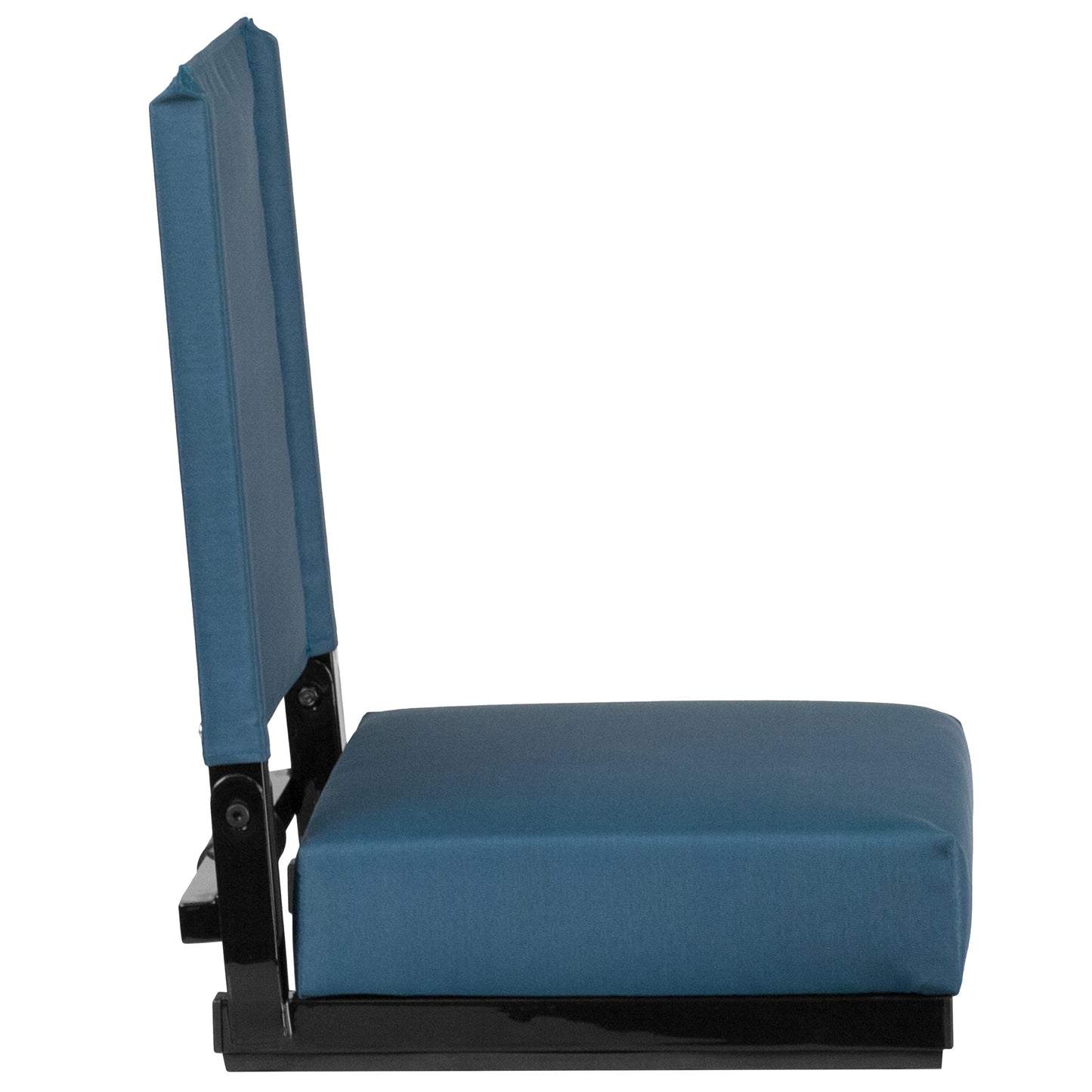 Grandstand Comfort 500 lb Capacity Padded Stadium Chairs, Folding Seats with Handles, Lightweight & Durable, Teal Teal