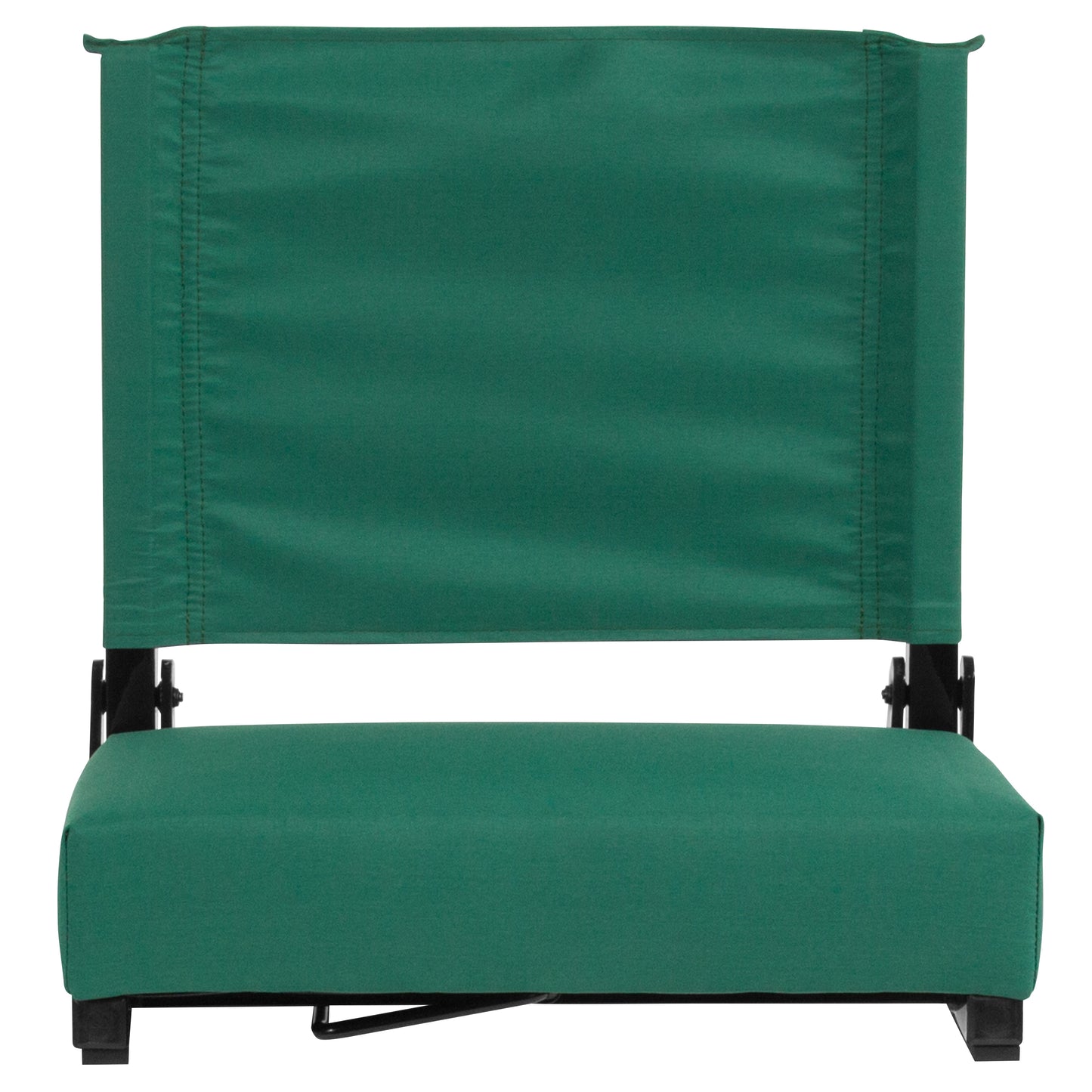 Grandstand Comfort 500 lb Capacity Padded Stadium Chairs, Folding Seats with Handles, Lightweight & Durable, Hunter Green Hunter Green