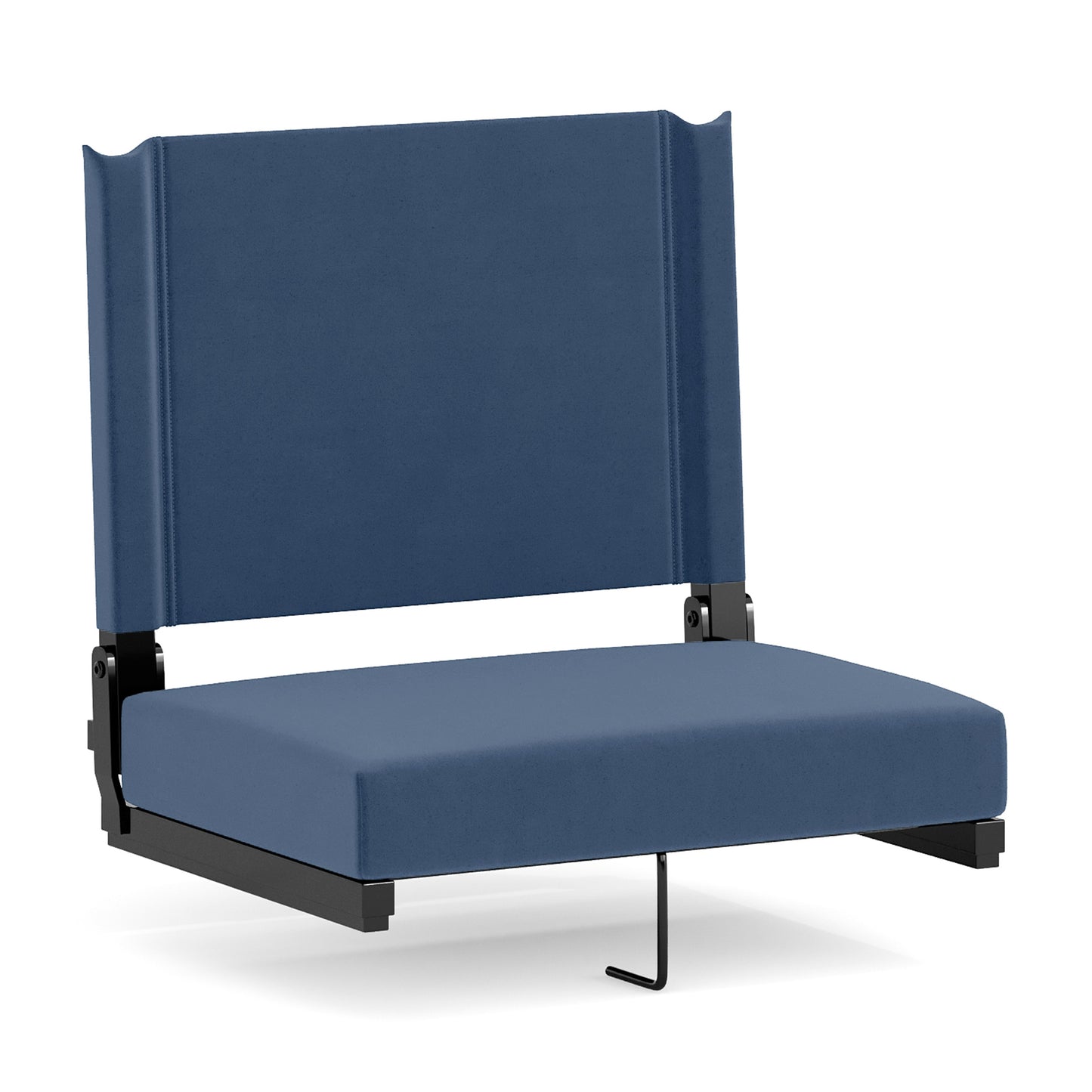 Grandstand Comfort Stadium Seat with Handle, 500 lb Rated, Padded Cushions, Foldable & Lightweight for Bleachers & Outdoor Events, Navy Blue Navy Blue