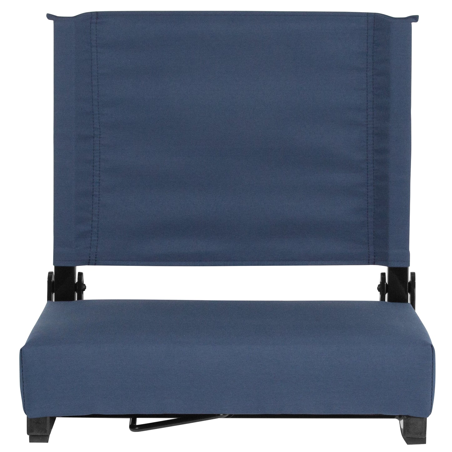 Grandstand Comfort Stadium Seat with Handle, 500 lb Rated, Padded Cushions, Foldable & Lightweight for Bleachers & Outdoor Events, Navy Blue Navy Blue