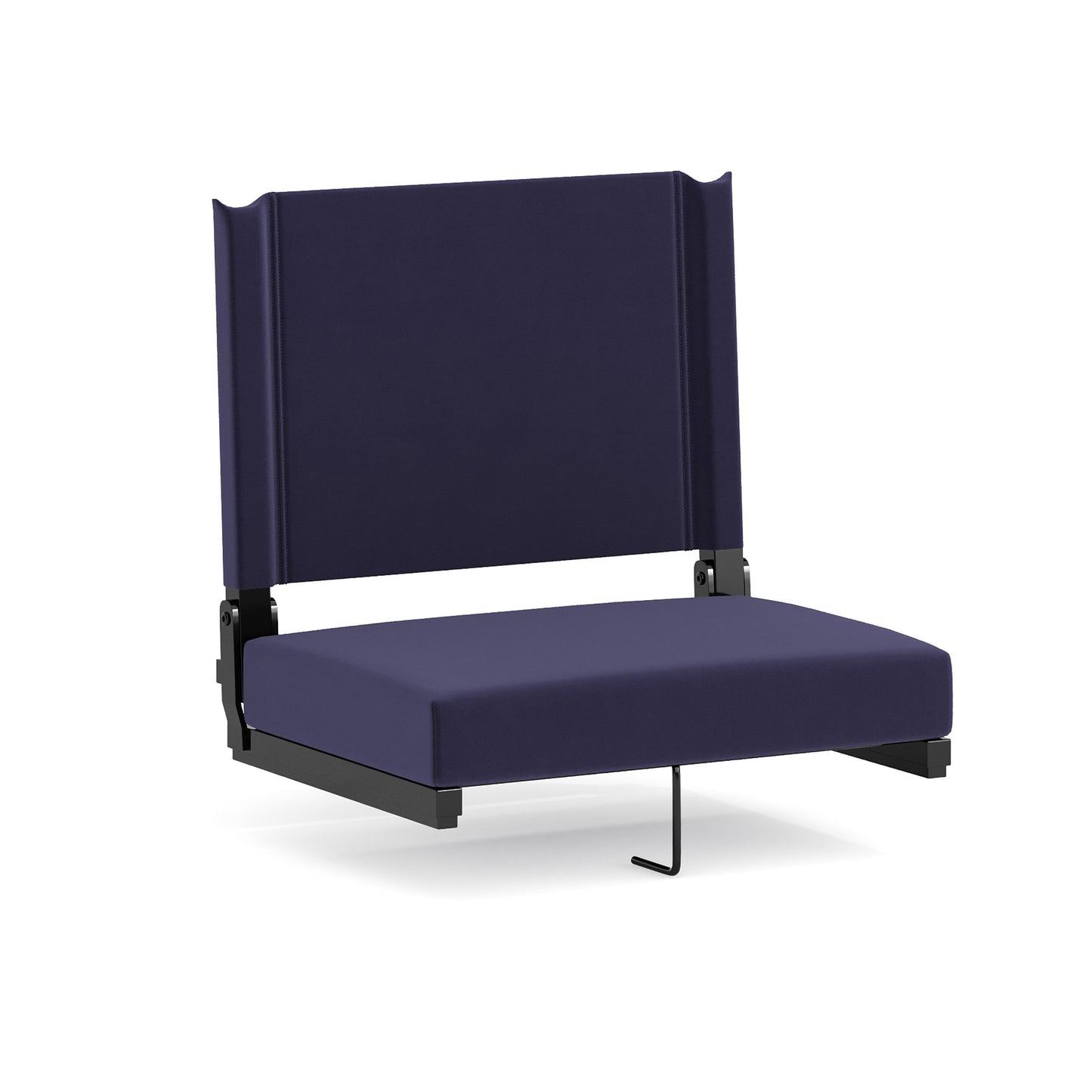 Grandstand Comfort 500 lb Capacity Padded Stadium Chairs, Folding Seats with Handles, Lightweight & Durable, Navy Navy
