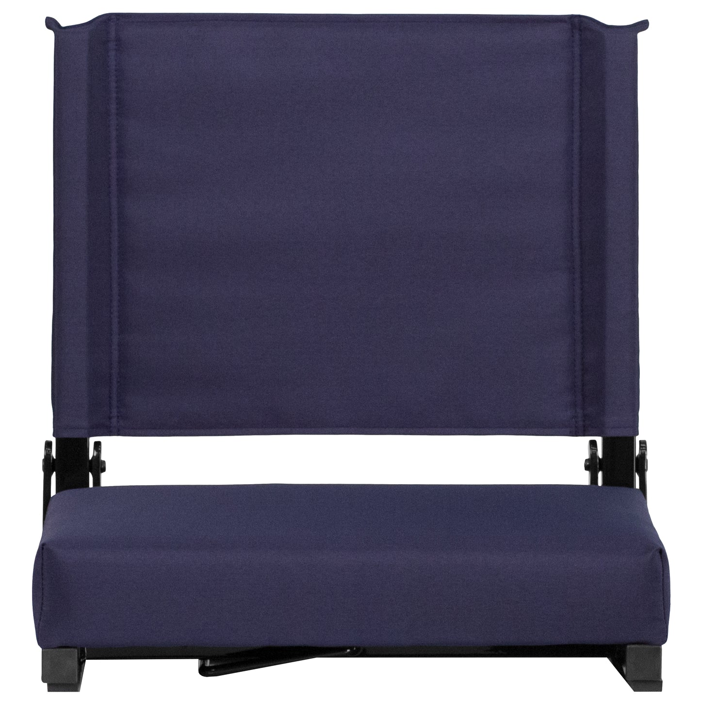 Grandstand Comfort 500 lb Capacity Padded Stadium Chairs, Folding Seats with Handles, Lightweight & Durable, Navy Navy