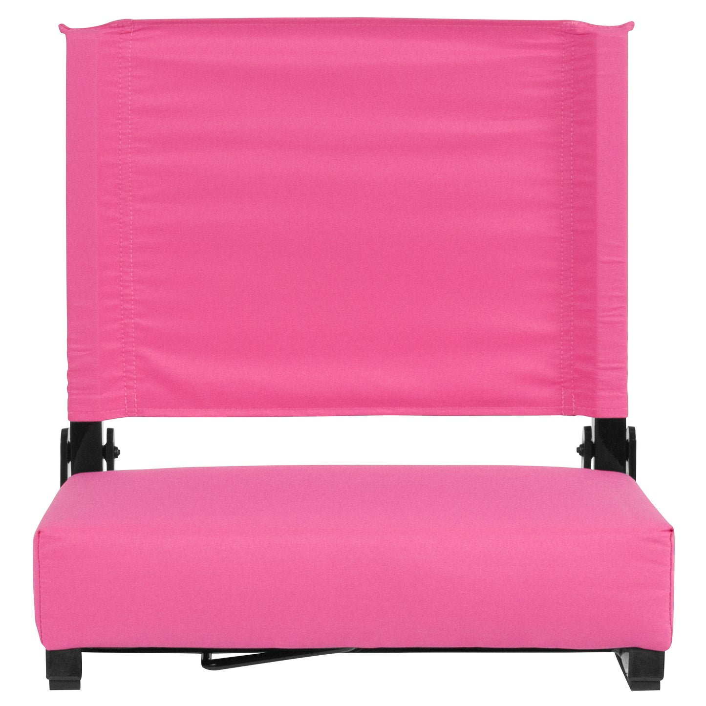 Grandstand Comfort 500 lb Capacity Padded Stadium Chairs, Folding Seats with Handles, Lightweight & Durable, Pink Pink