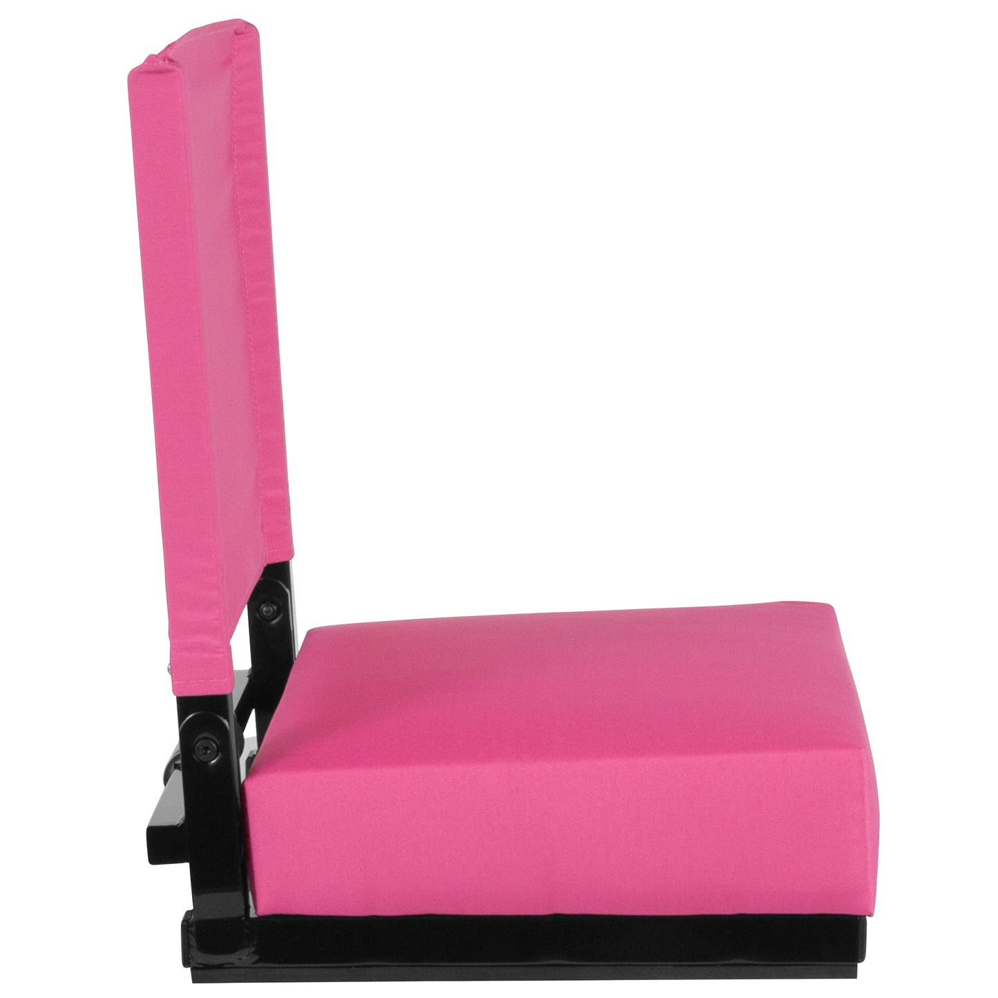 Grandstand Comfort 500 lb Capacity Padded Stadium Chairs, Folding Seats with Handles, Lightweight & Durable, Pink Pink