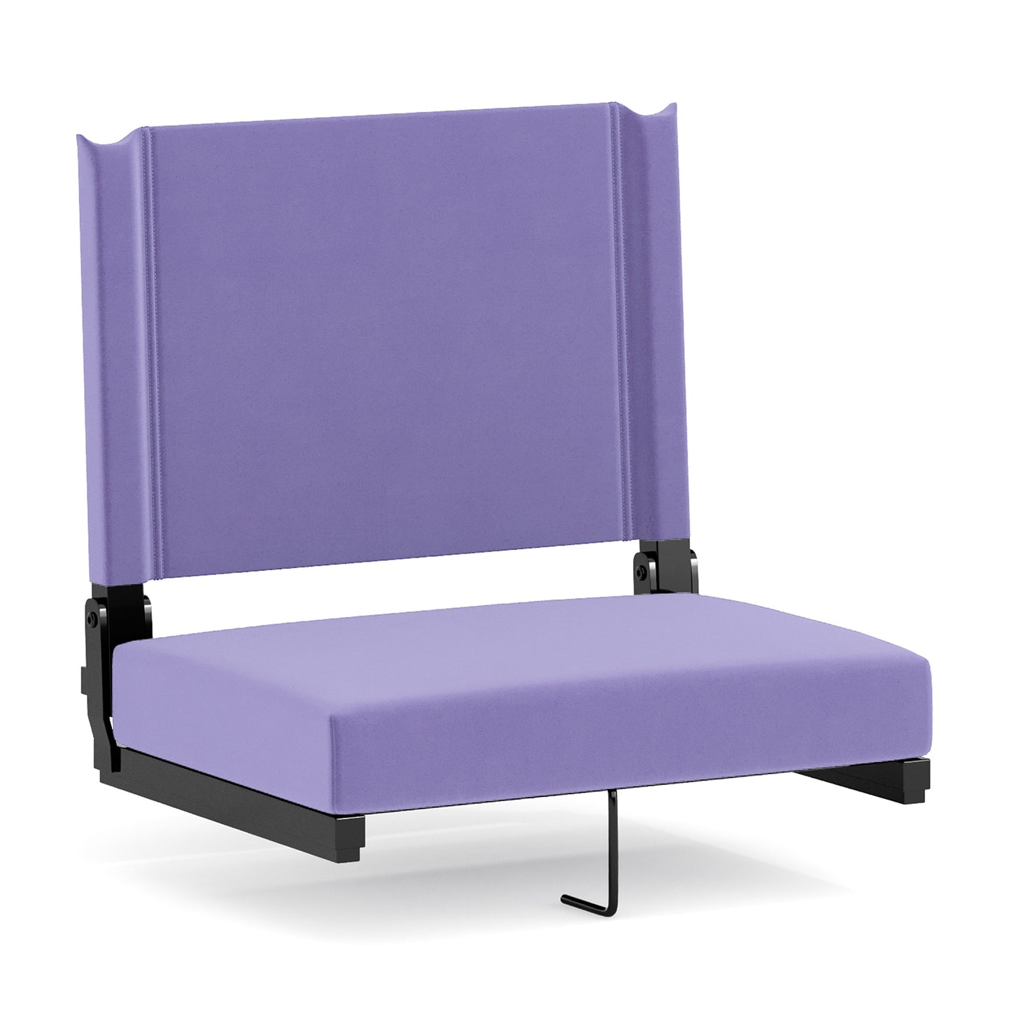 Grandstand Comfort 500 lb Capacity Padded Stadium Chairs, Folding Seats with Handles, Lightweight & Durable, Purple Purple