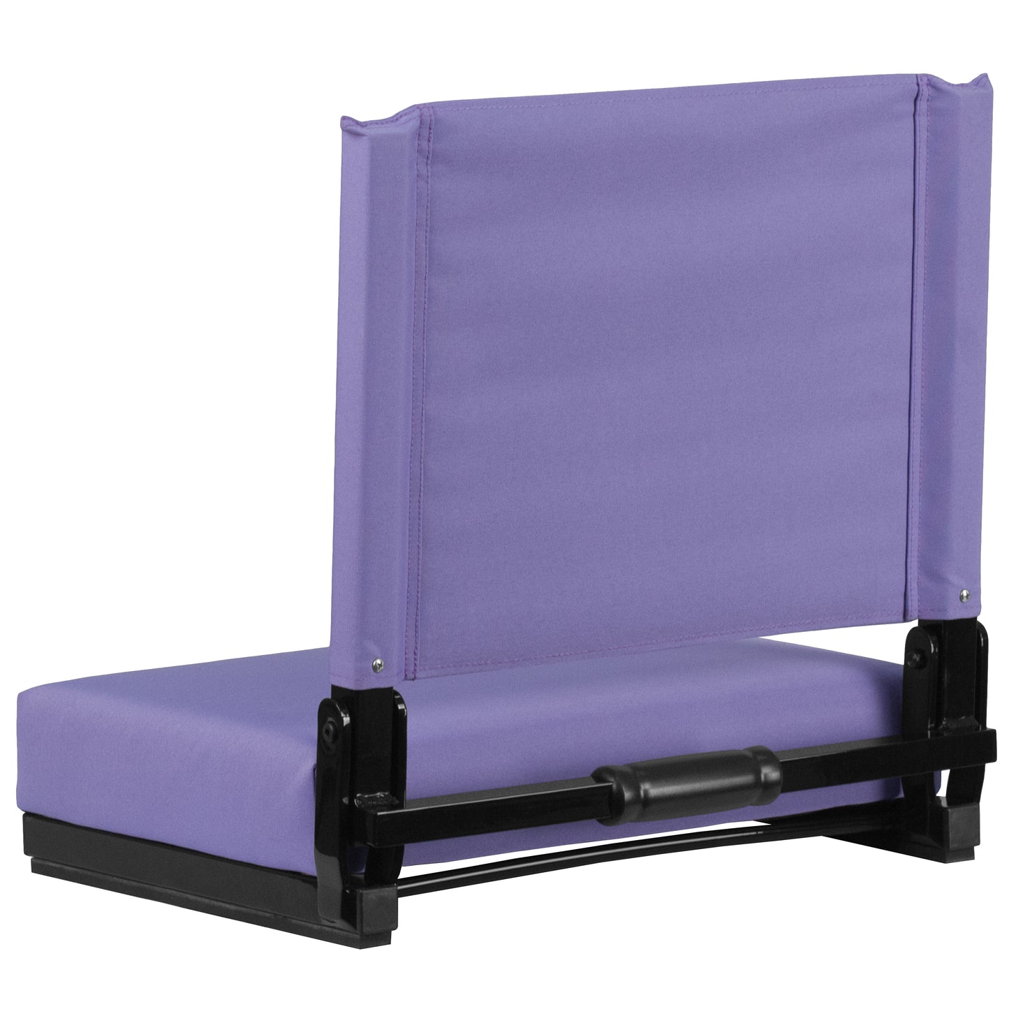 Grandstand Comfort 500 lb Capacity Padded Stadium Chairs, Folding Seats with Handles, Lightweight & Durable, Purple Purple
