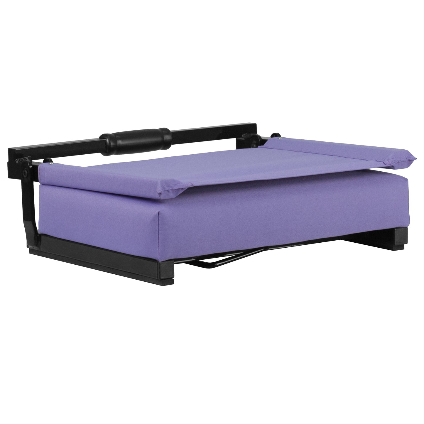 Grandstand Comfort 500 lb Capacity Padded Stadium Chairs, Folding Seats with Handles, Lightweight & Durable, Purple Purple