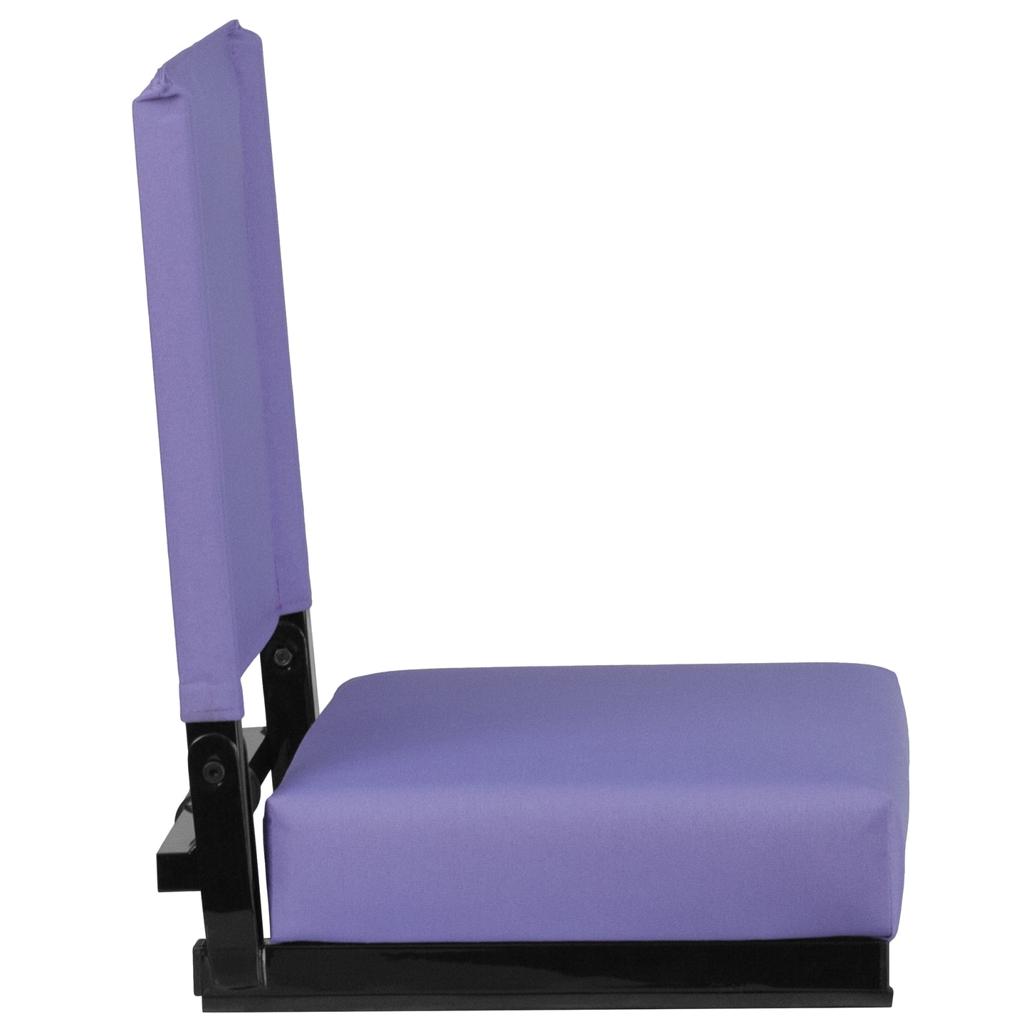 Grandstand Comfort 500 lb Capacity Padded Stadium Chairs, Folding Seats with Handles, Lightweight & Durable, Purple Purple