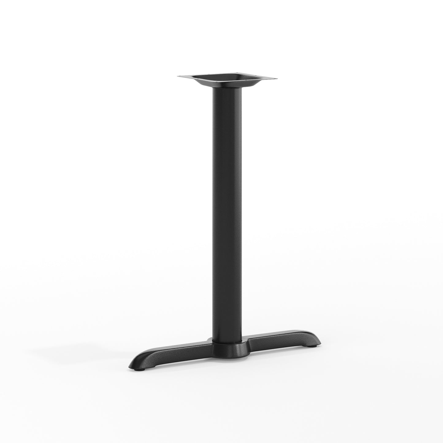 Beverly 5'' x 22'' Restaurant Table T-Base with 3'' Dia. Table Height Column Black