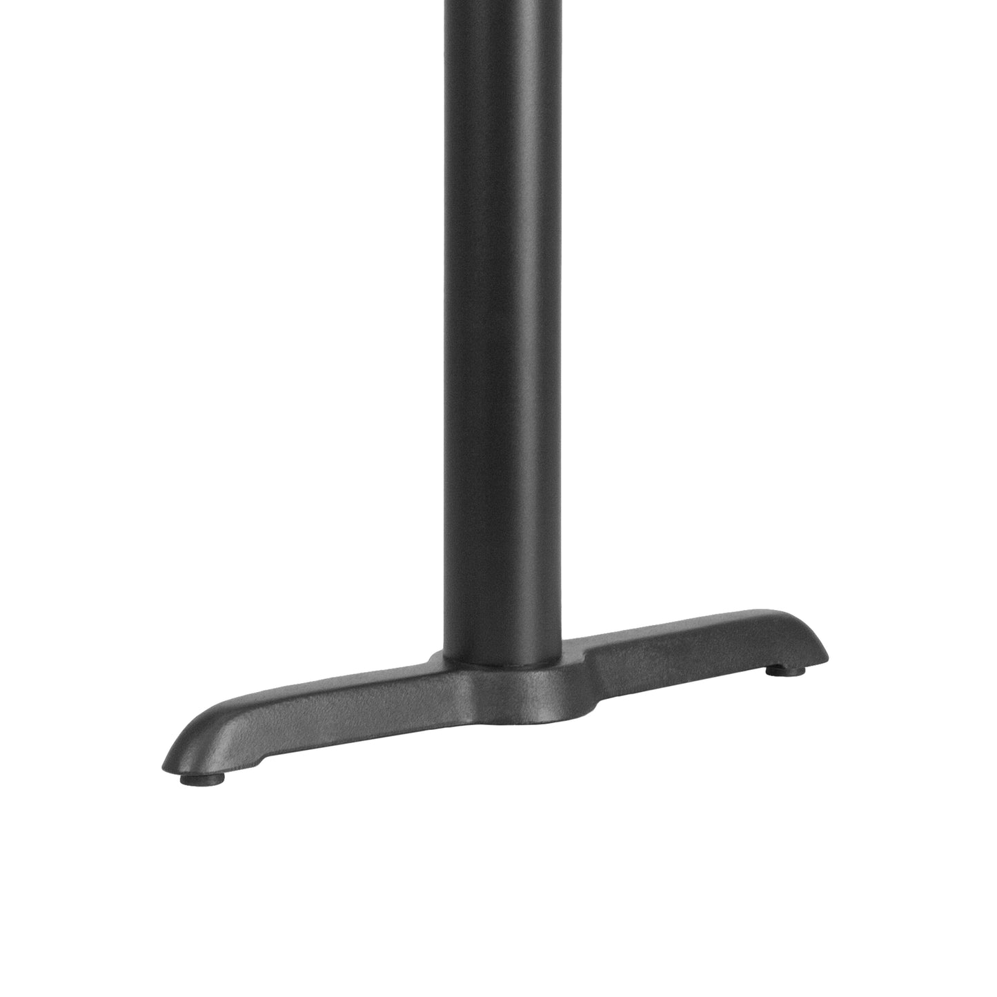 Beverly 5'' x 22'' Restaurant Table T-Base with 3'' Dia. Table Height Column Black