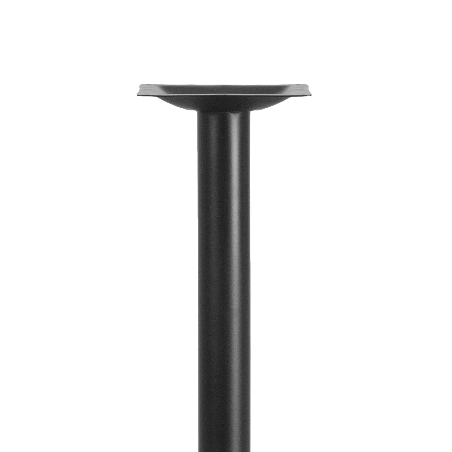 Beverly 22'' x 22'' Restaurant Table X-Base with 3'' Dia. Table Height Column Black