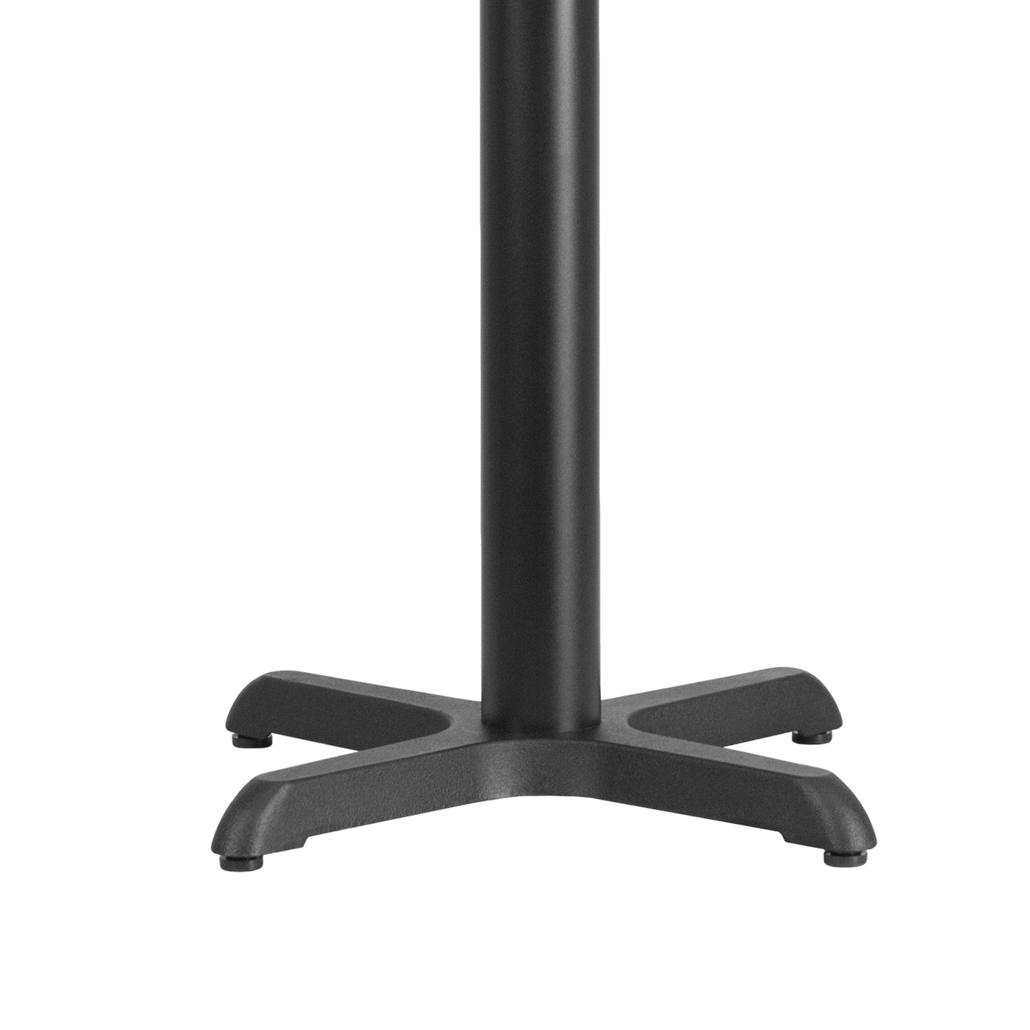 Beverly 22'' x 22'' Restaurant Table X-Base with 3'' Dia. Table Height Column Black