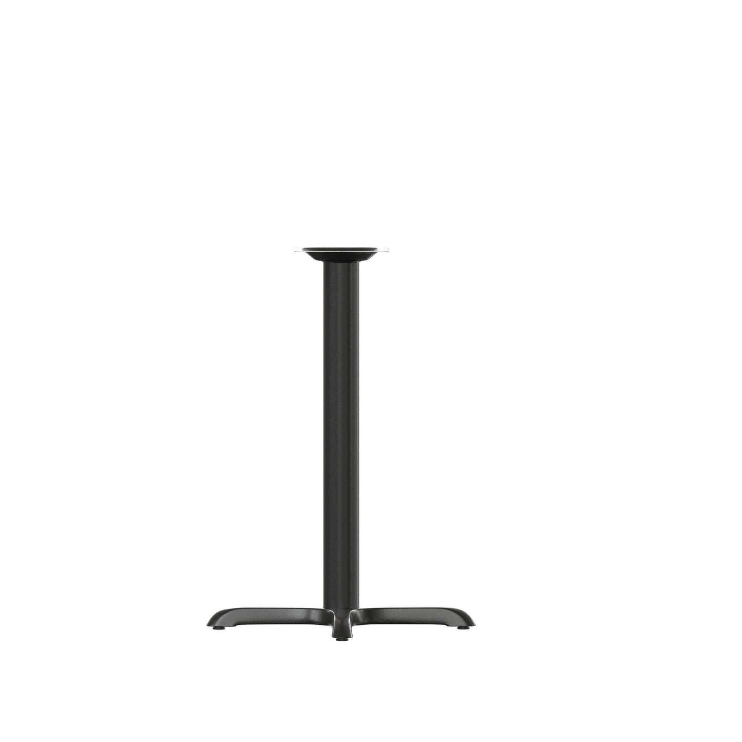 Beverly 22'' x 22'' Restaurant Table X-Base with 3'' Dia. Table Height Column Black