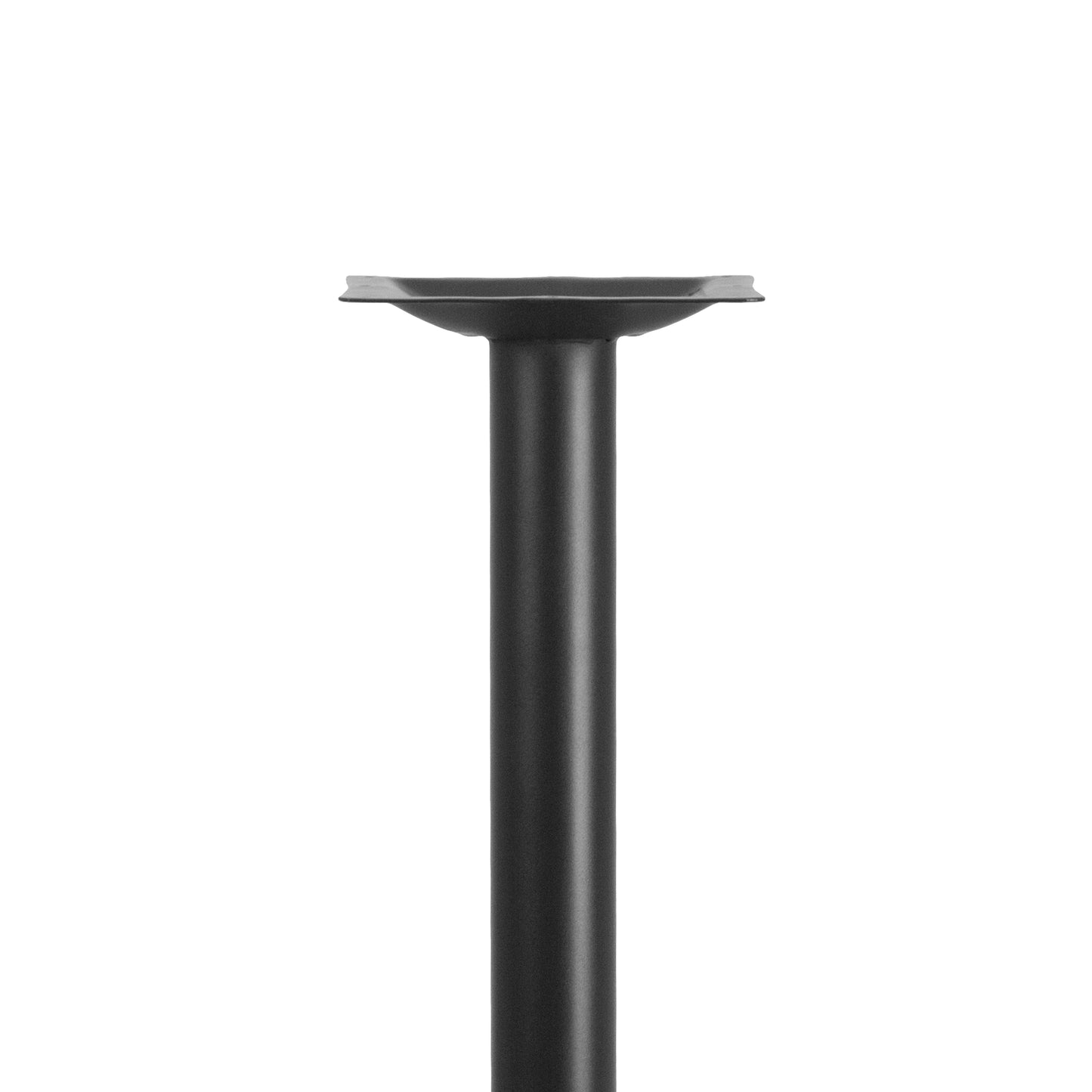 Beverly 23.75'' x 30'' Restaurant Table X-Base with 3'' Dia. Table Height Column Black