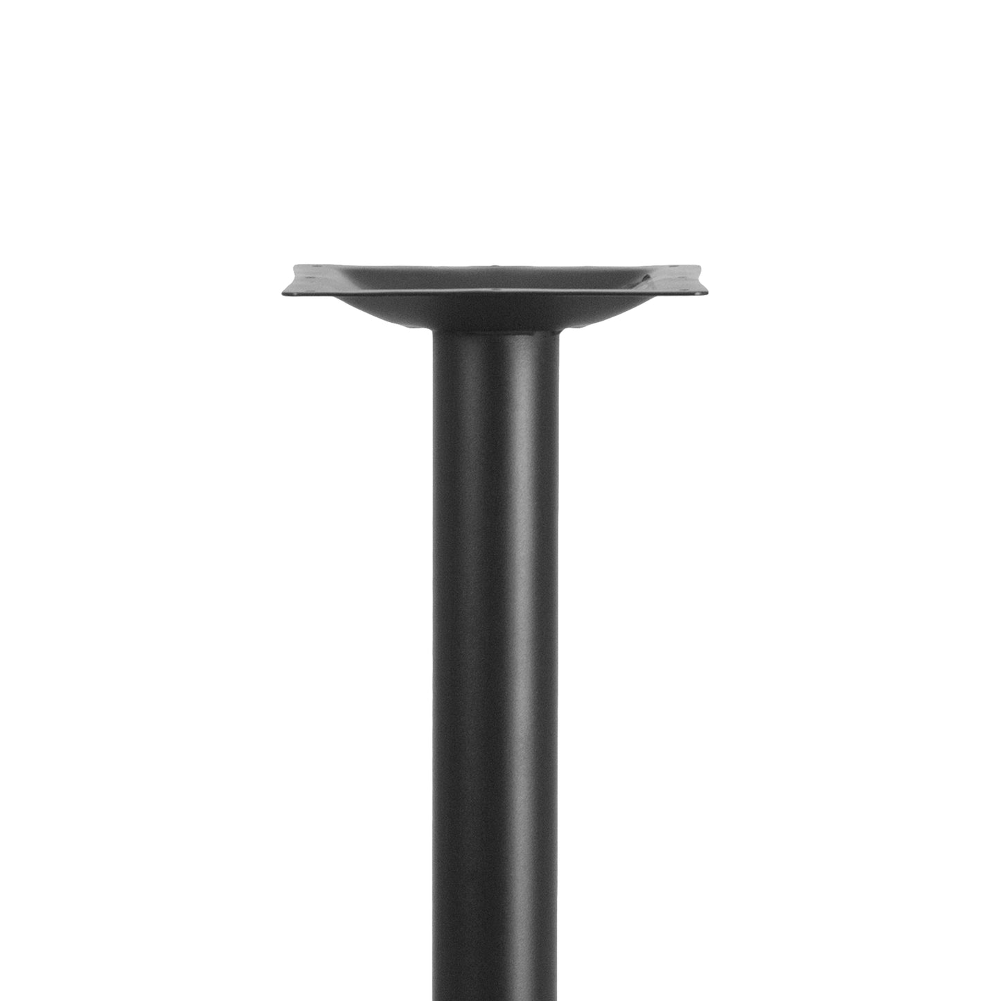 Beverly 30'' x 30'' Restaurant Table X-Base with 3'' Dia. Table Height Column Black