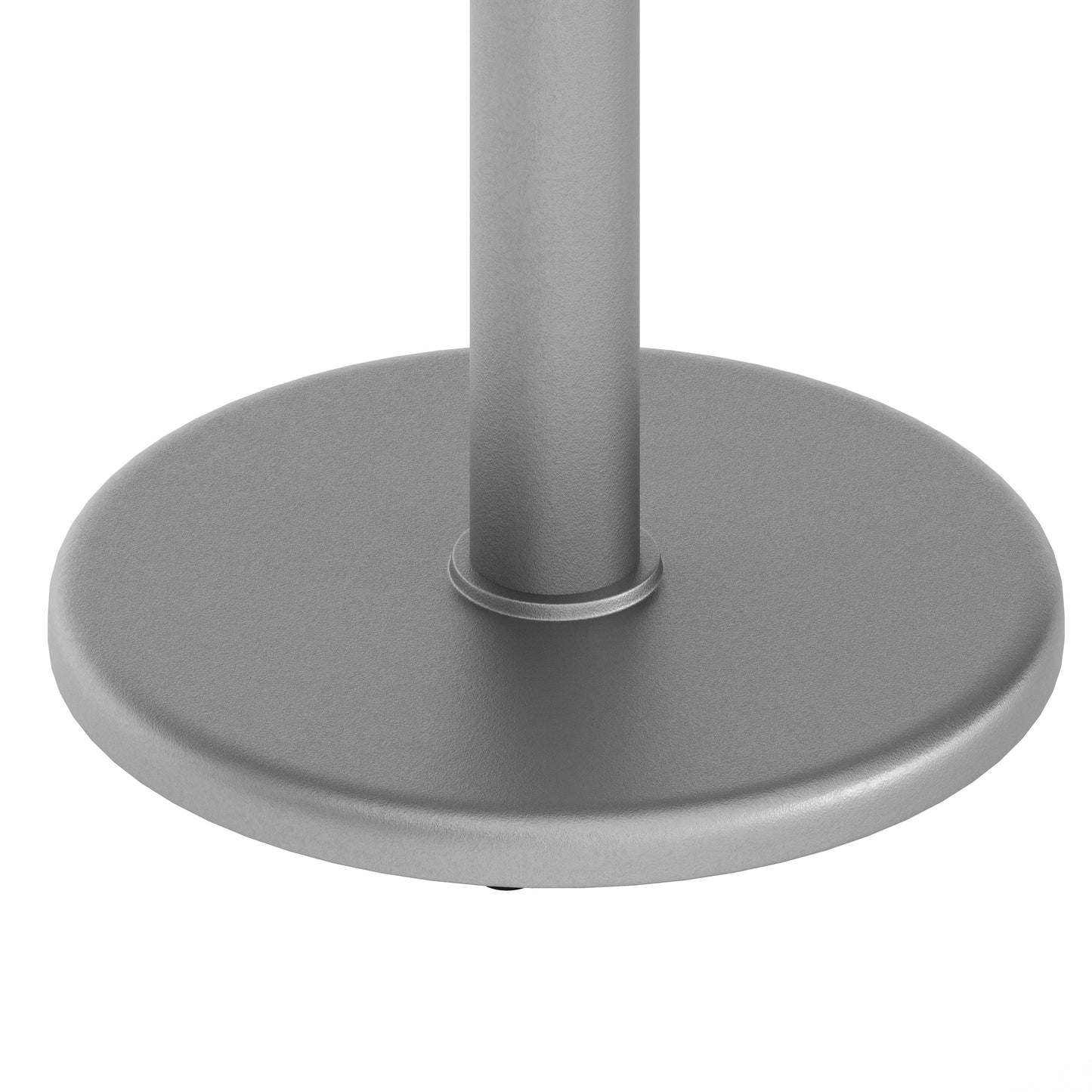 Beverly 18'' Round Restaurant Indoor/Outdoor Table Base with 3'' Dia. Table Height Column, Silver Silver