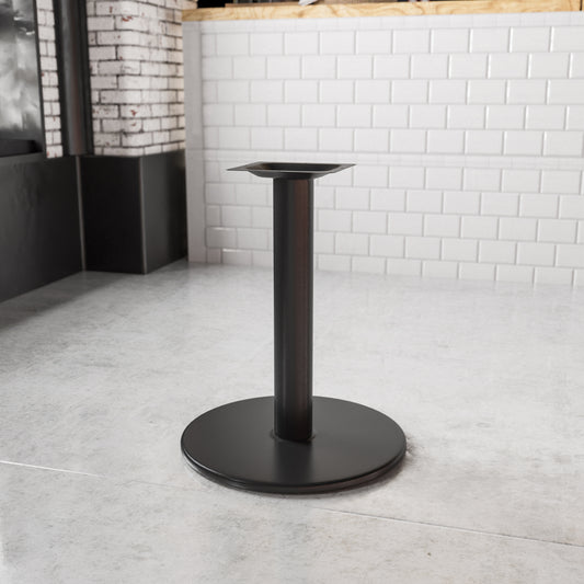 Beverly 24'' Round Restaurant Table Base with 4'' Dia. Table Height Column Black
