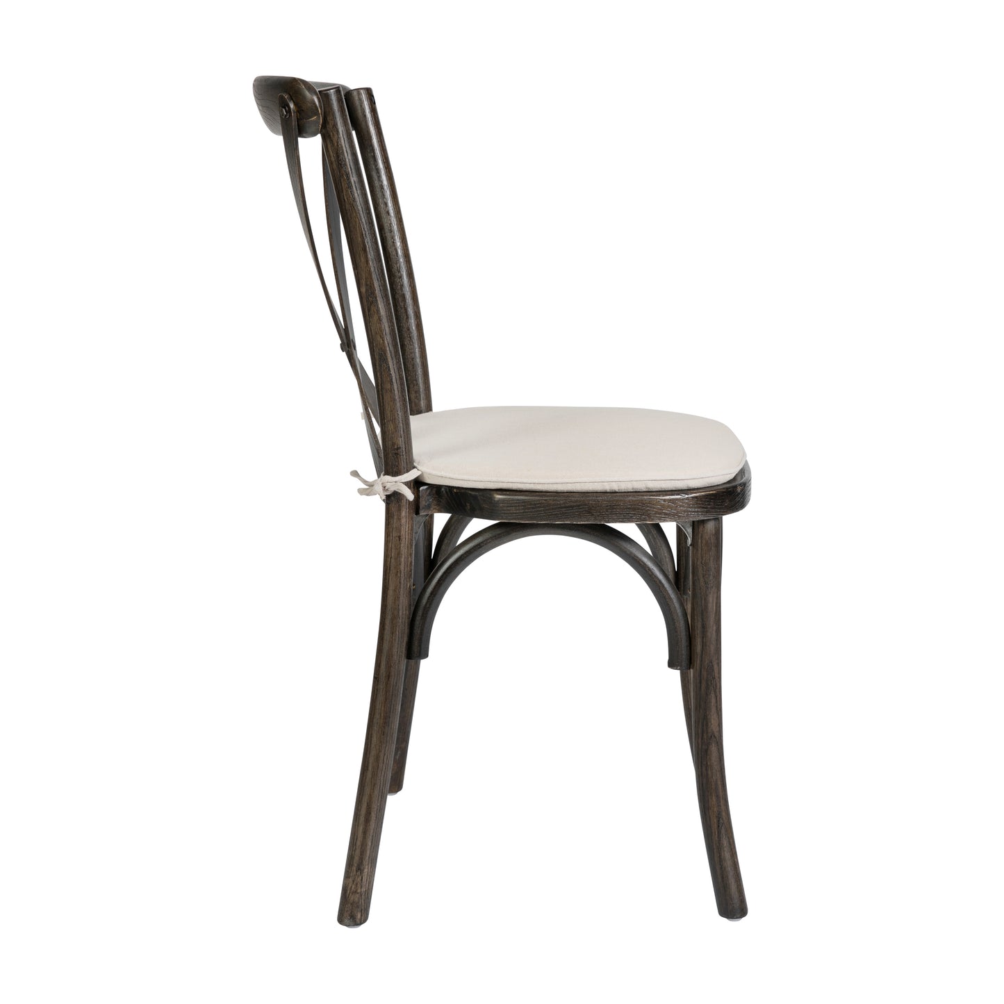HERCULES Series Stackable Early American Wood Cross Back Chair with Cushion Early American