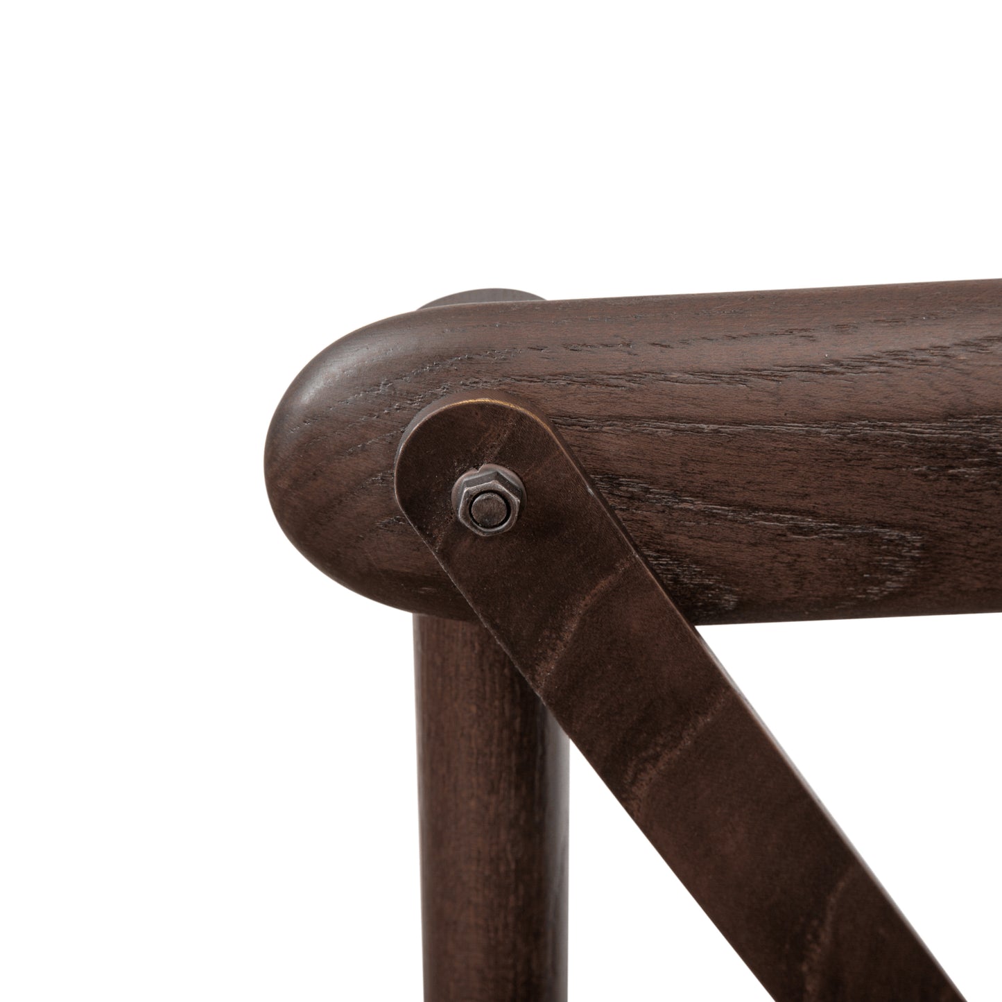 HERCULES Series Stackable Mahogany Wood Cross Back Chair Mahogany