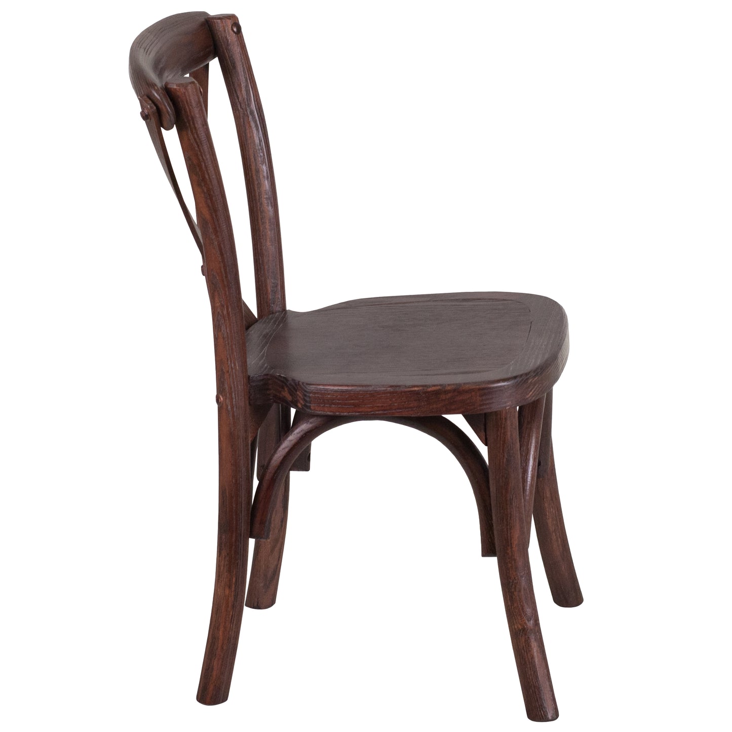 HERCULES Series Stackable Kids Mahogany Wood Cross Back Chair Mahogany XU-X-MAH-KID-GG