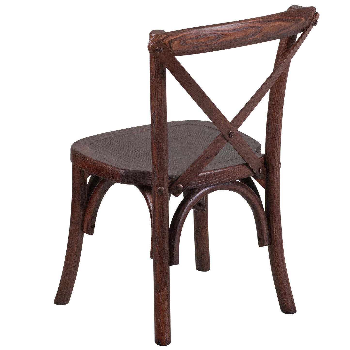 HERCULES Series Stackable Kids Mahogany Wood Cross Back Chair Mahogany XU-X-MAH-KID-GG