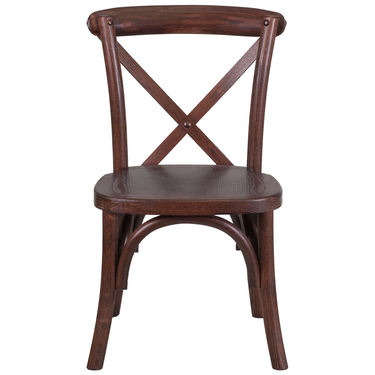 HERCULES Series Stackable Kids Mahogany Wood Cross Back Chair Mahogany XU-X-MAH-KID-GG