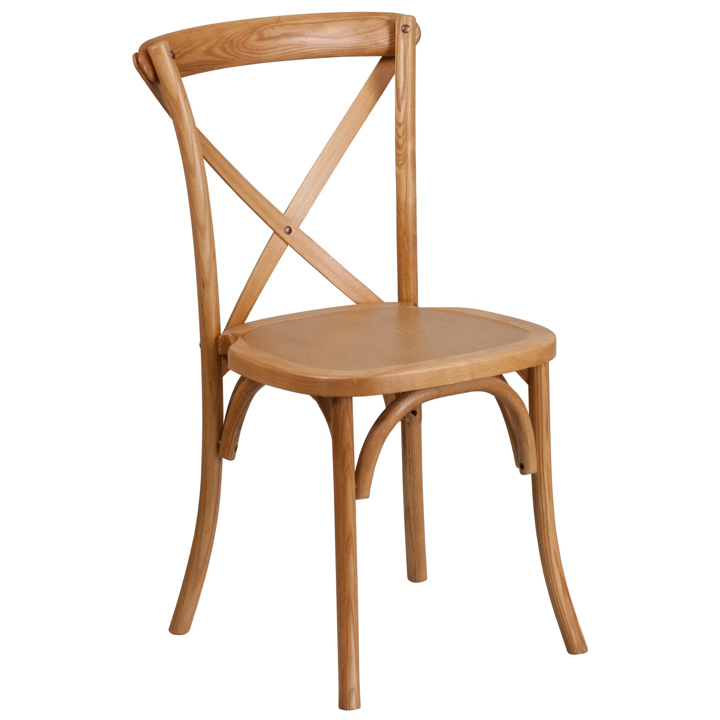 HERCULES Series Stackable Oak Wood Cross Back Chair Oak