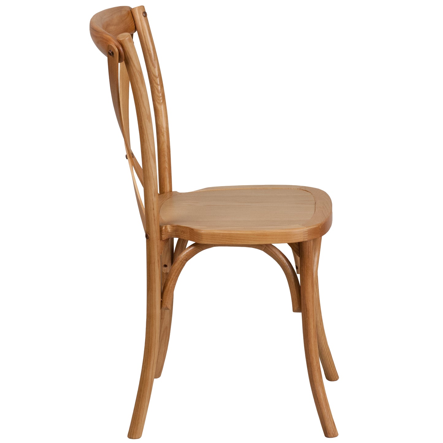 HERCULES Series Stackable Oak Wood Cross Back Chair Oak