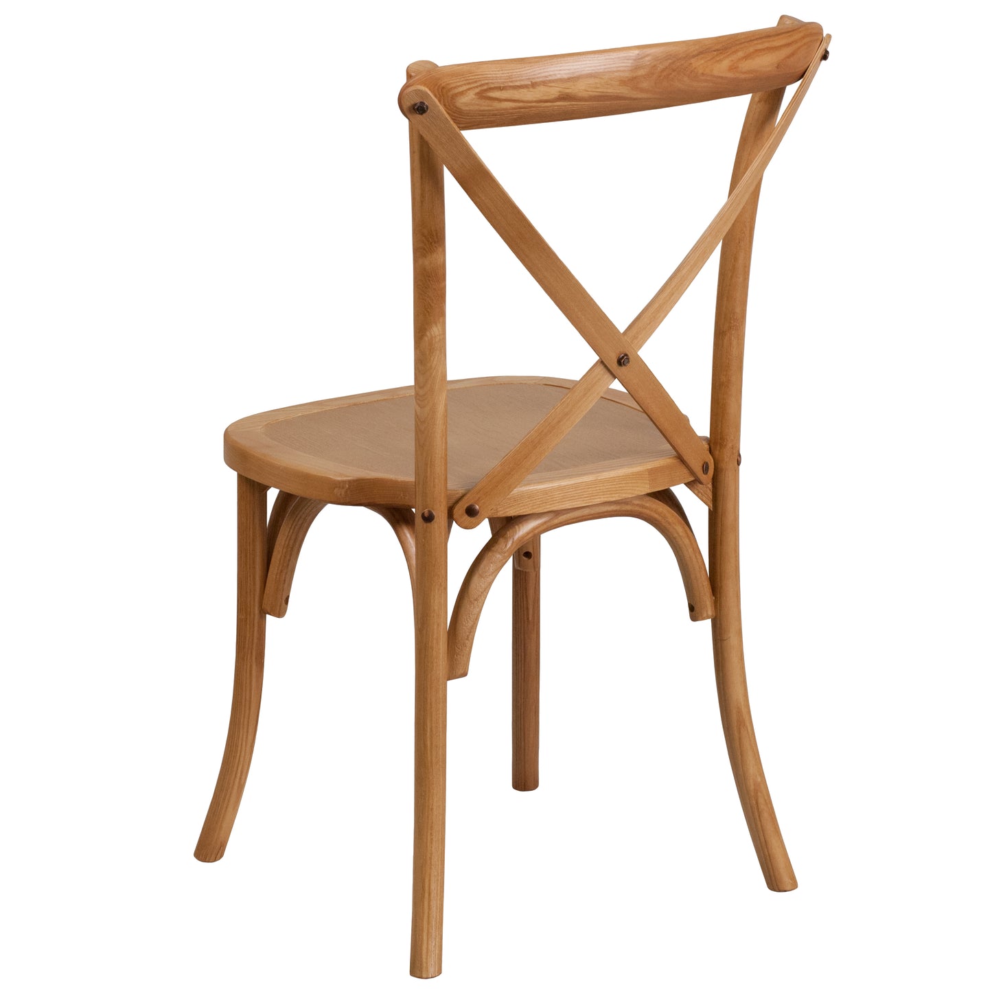 HERCULES Series Stackable Oak Wood Cross Back Chair Oak