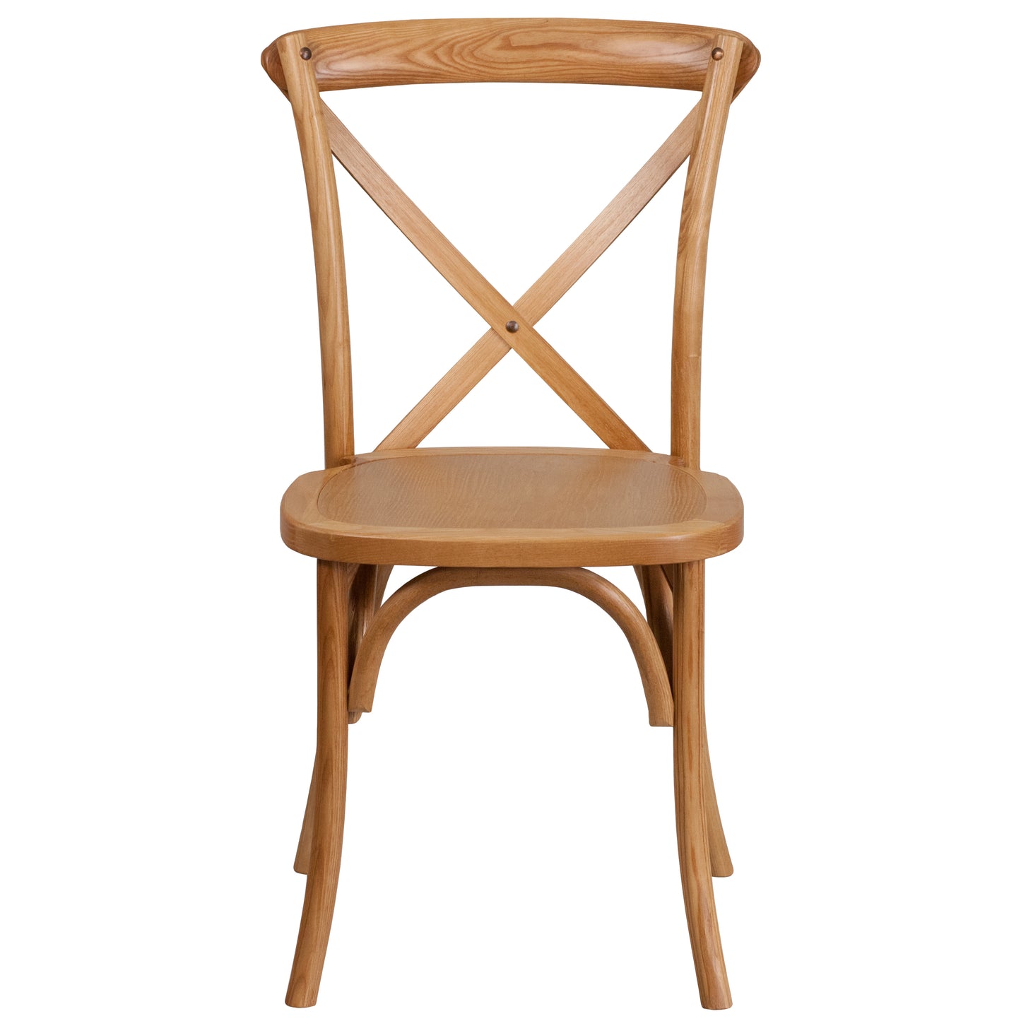 HERCULES Series Stackable Oak Wood Cross Back Chair Oak