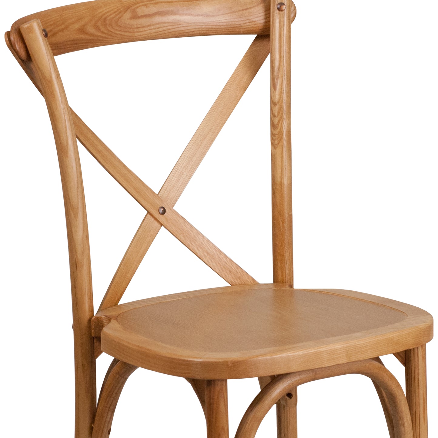 HERCULES Series Stackable Oak Wood Cross Back Chair Oak
