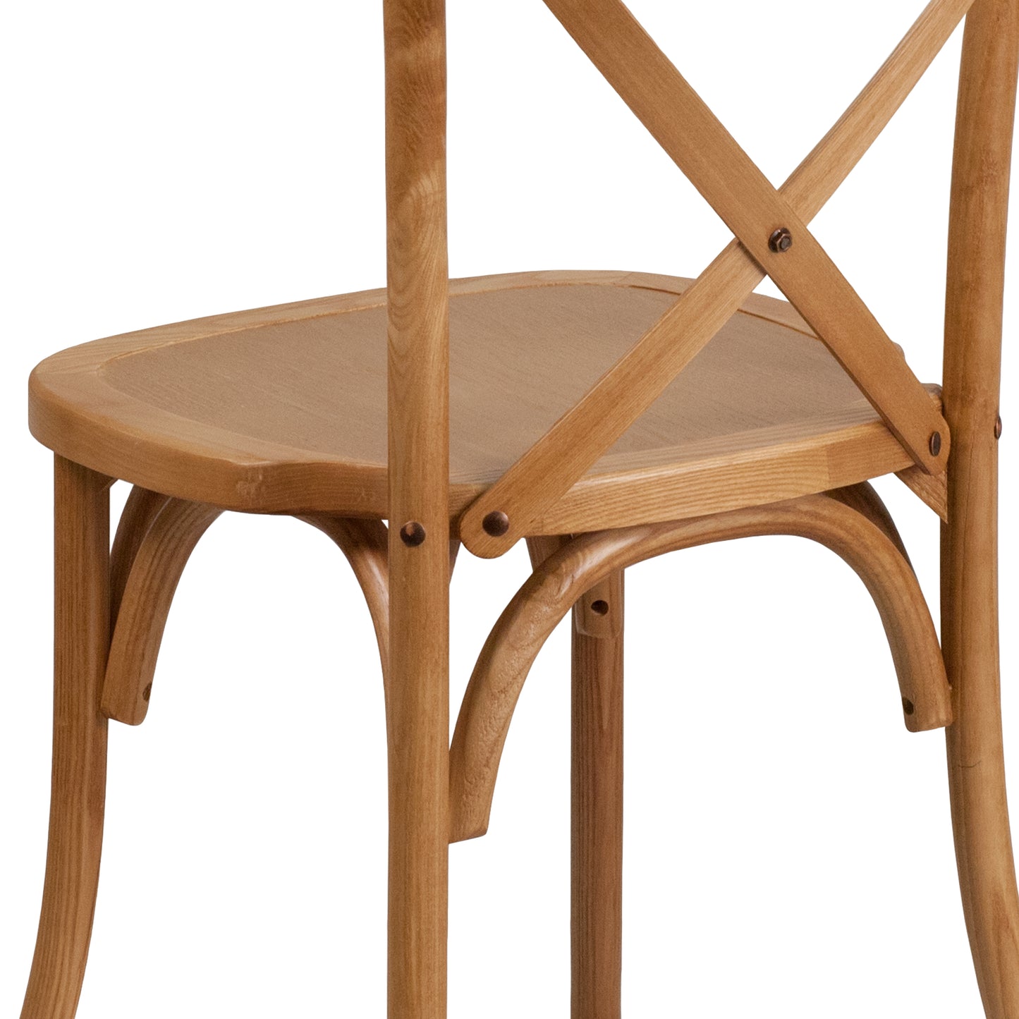 HERCULES Series Stackable Oak Wood Cross Back Chair Oak