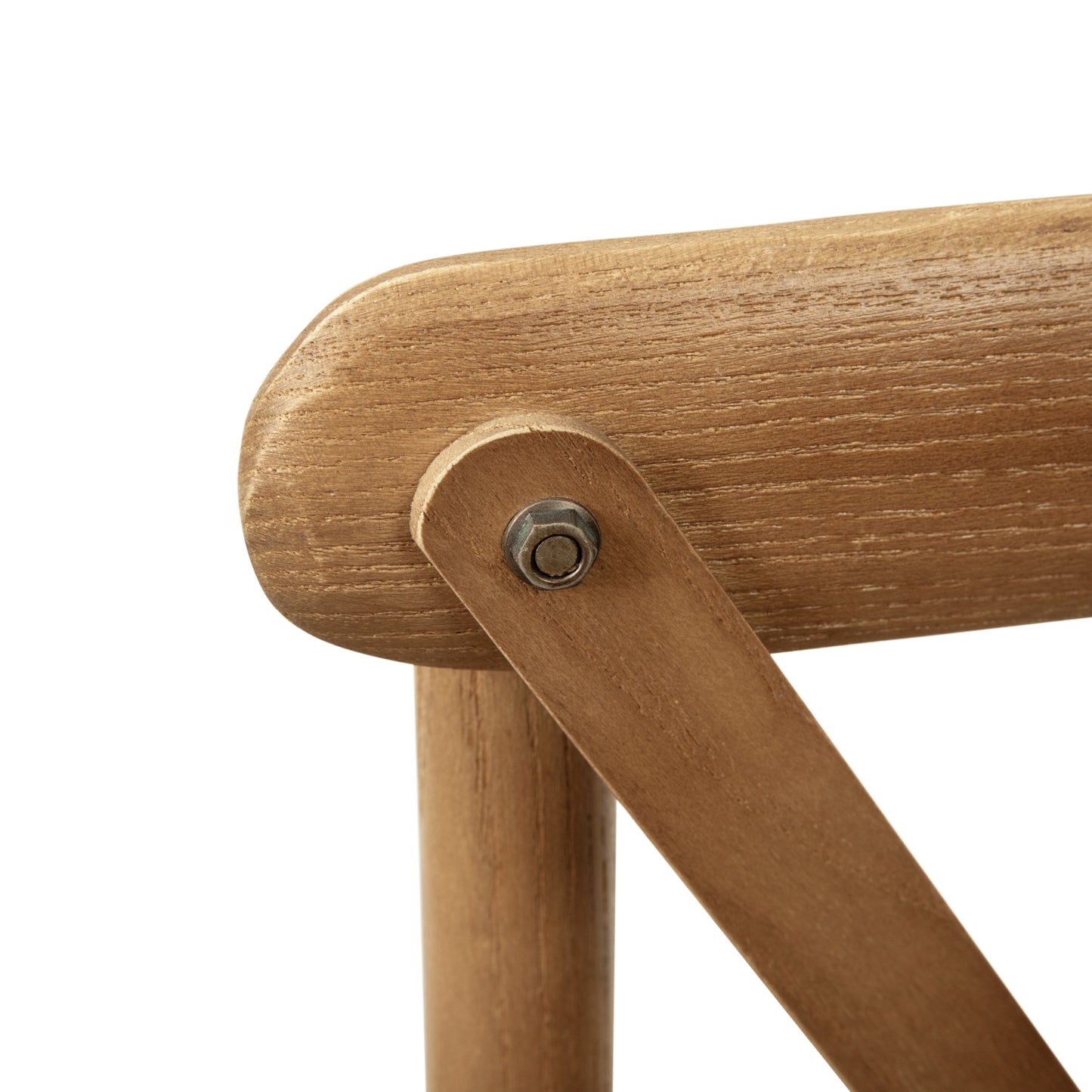 HERCULES Series Stackable Pecan Wood Cross Back Chair Pecan XU-X-PEC-GG