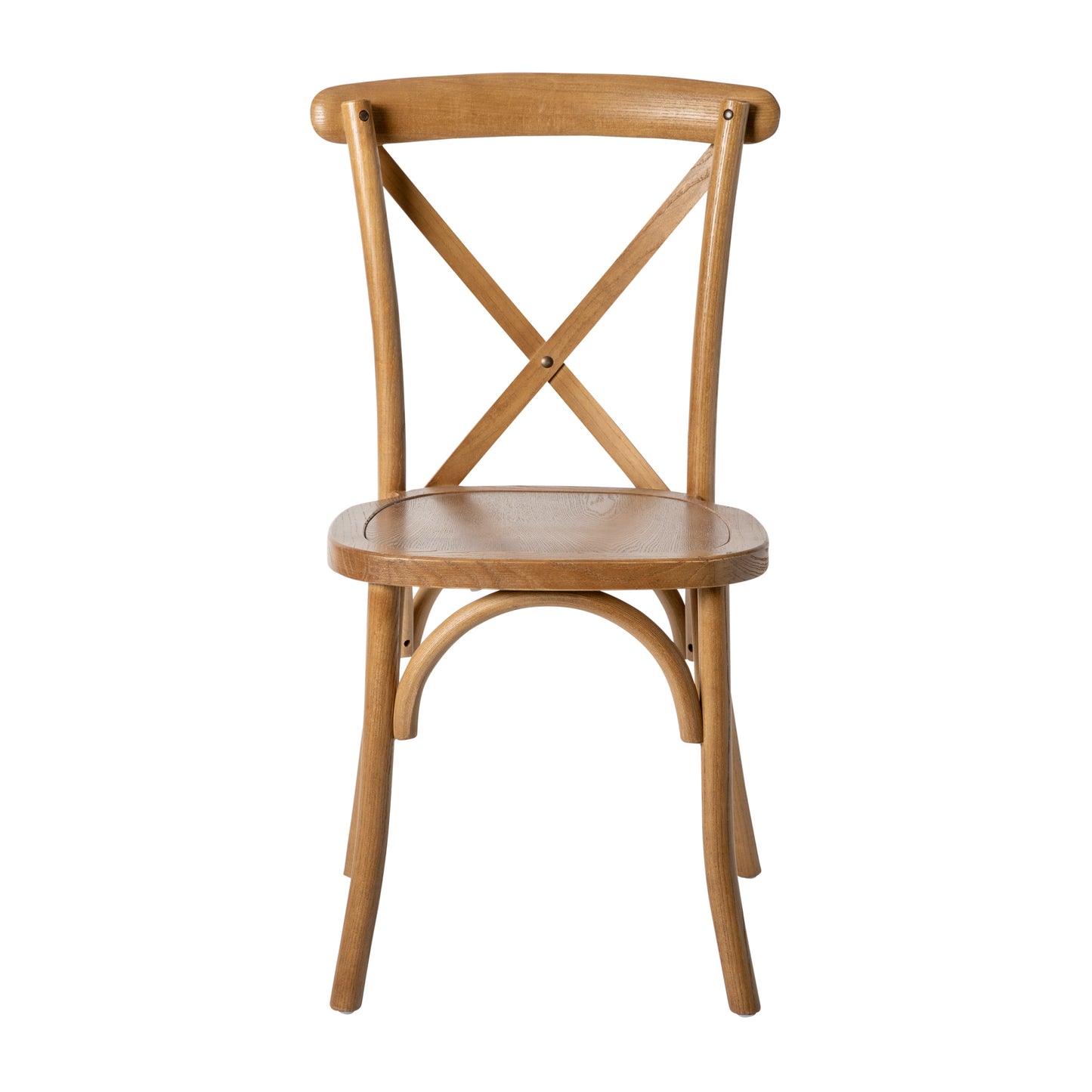 HERCULES Series Stackable Pecan Wood Cross Back Chair Pecan XU-X-PEC-GG