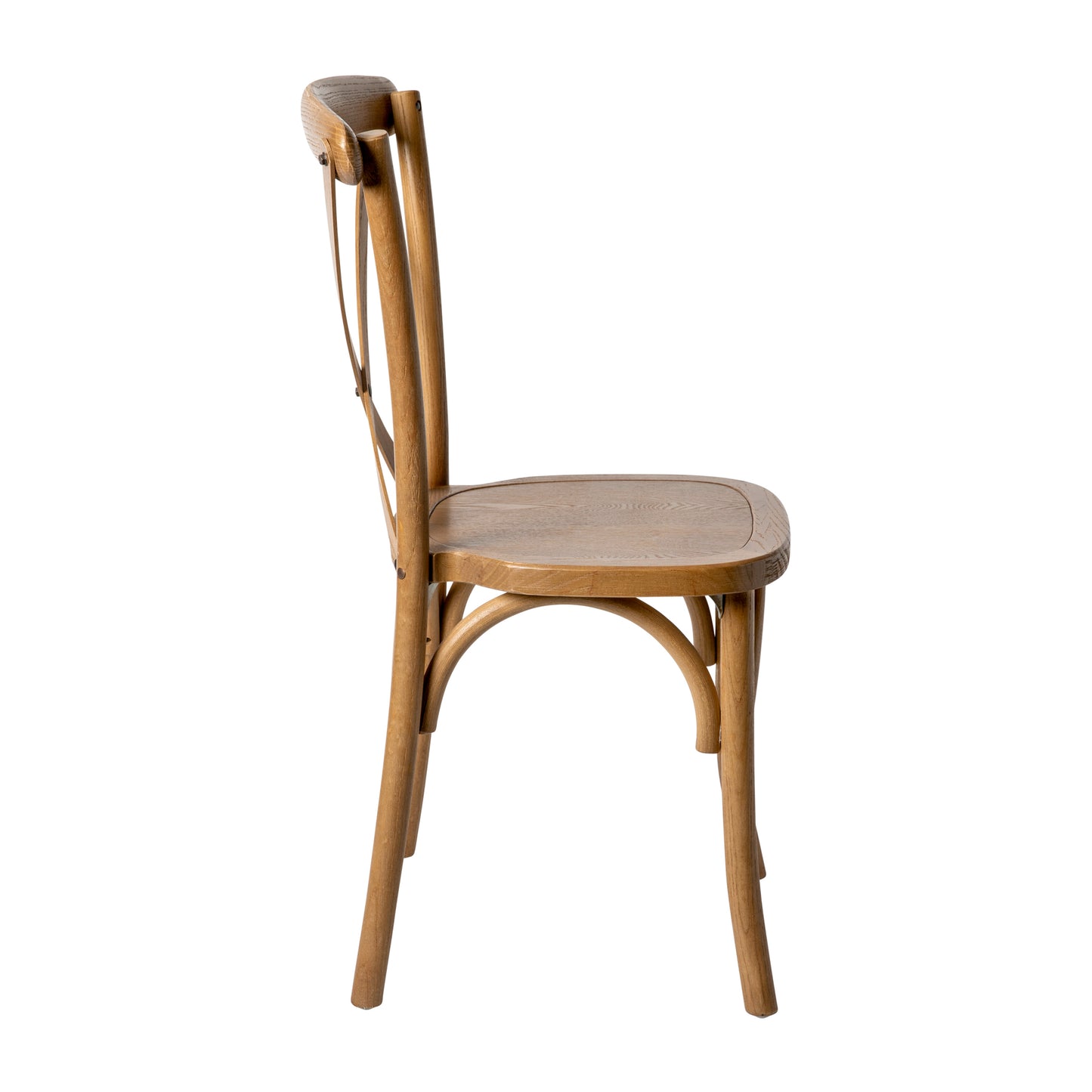 HERCULES Series Stackable Pecan Wood Cross Back Chair Pecan XU-X-PEC-GG