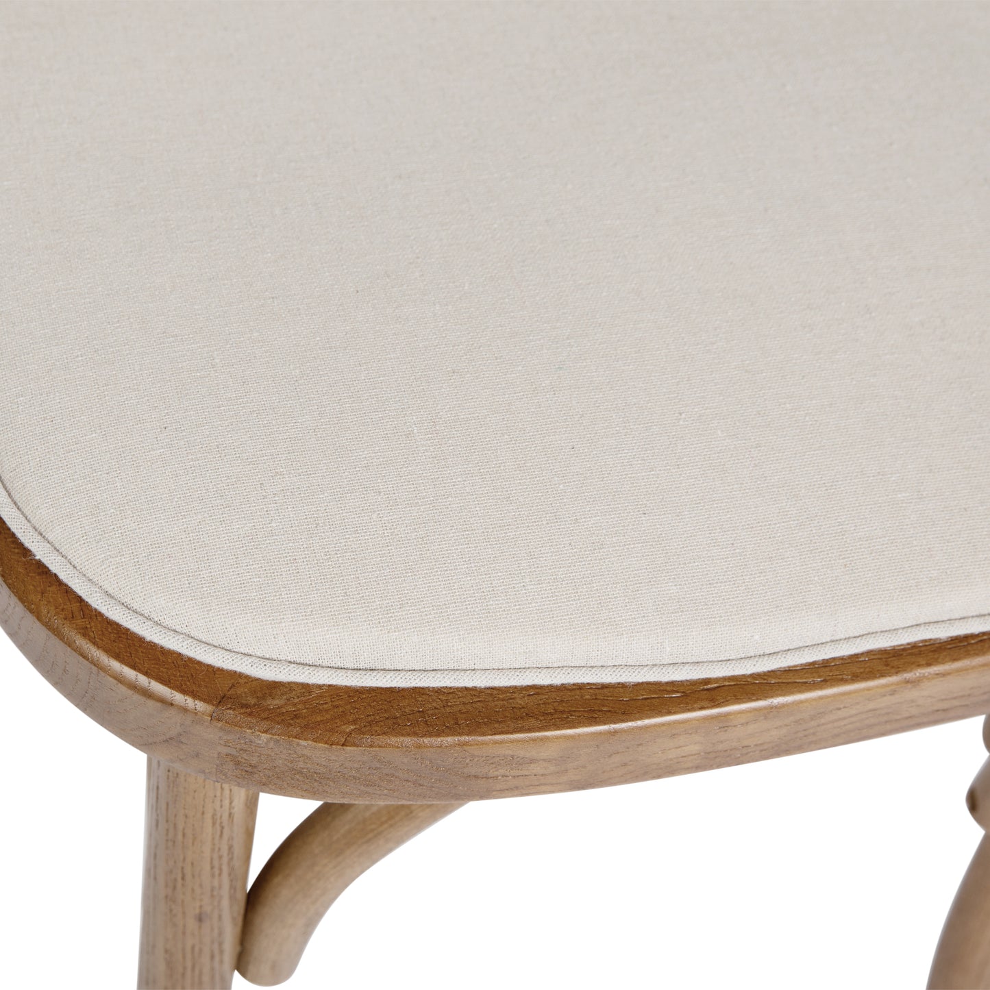HERCULES Series Stackable Pecan Wood Cross Back Chair with Cushion Pecan