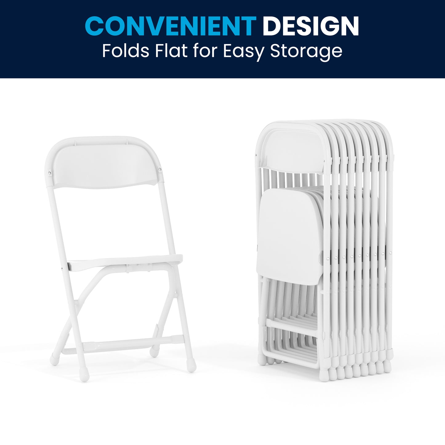 Timmy 2 Pack Kids White Plastic Folding Chair White