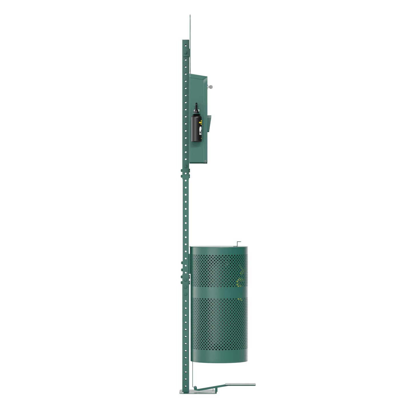 Kessler Pet Waste Station with Pedal Trash Can, Glow in the Dark Sign, Pull-Out Bag Dispenser, Hand Sanitizer Bottle, 400 Waste Bags and 50 Can Liners Green