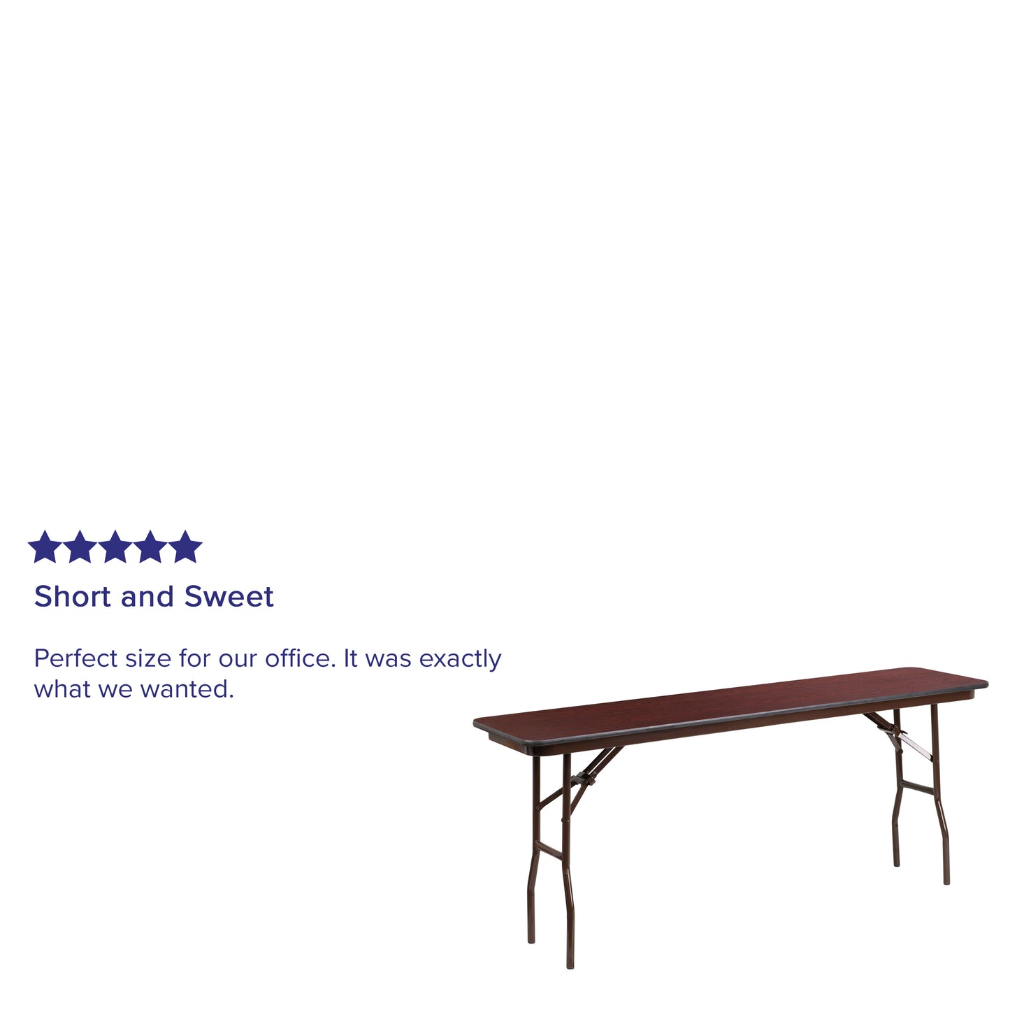 Frankie 6-Foot Mahogany Melamine Laminate Folding Training Table Mahogany YT-1872-MEL-WAL-GG