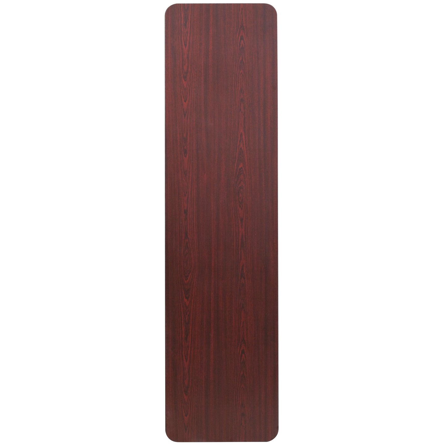 Frankie 6-Foot Mahogany Melamine Laminate Folding Training Table Mahogany YT-1872-MEL-WAL-GG