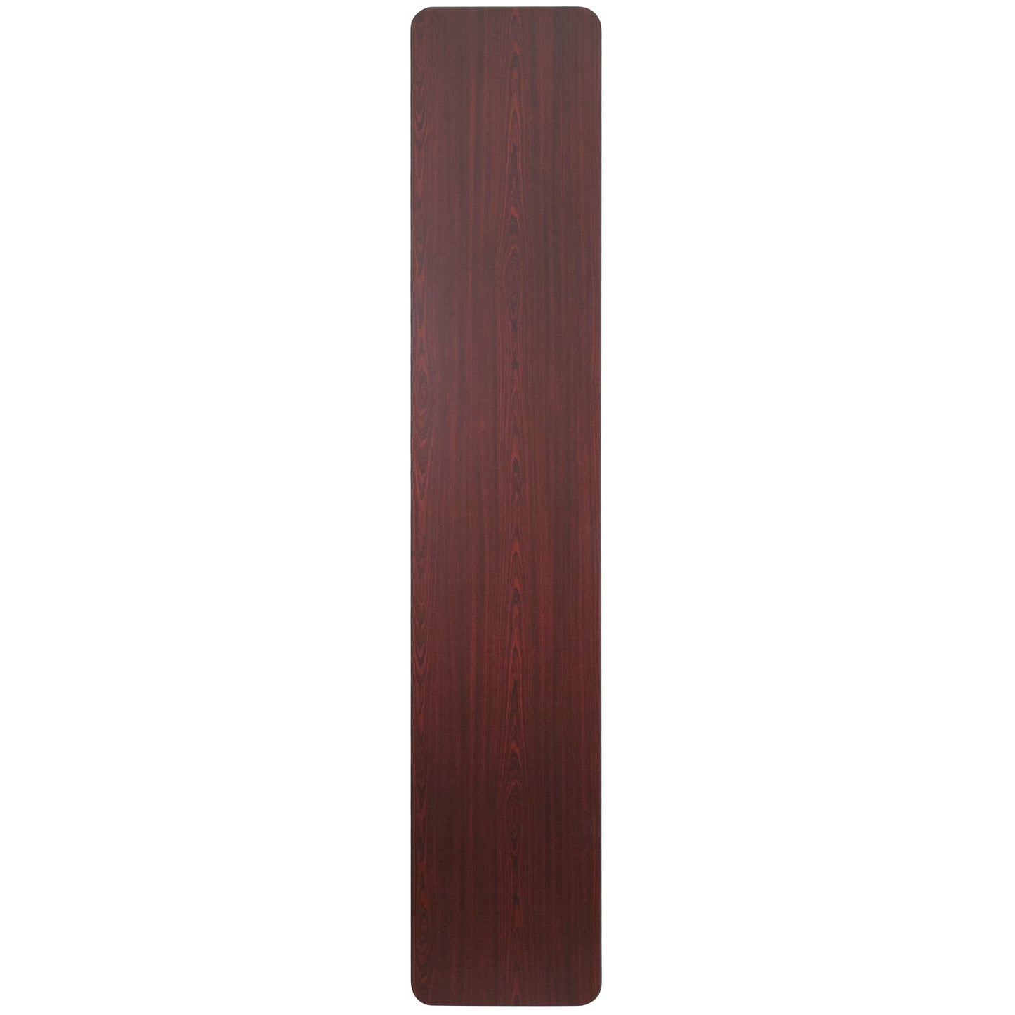 Frankie 8-Foot Mahogany Melamine Laminate Folding Training Table Mahogany