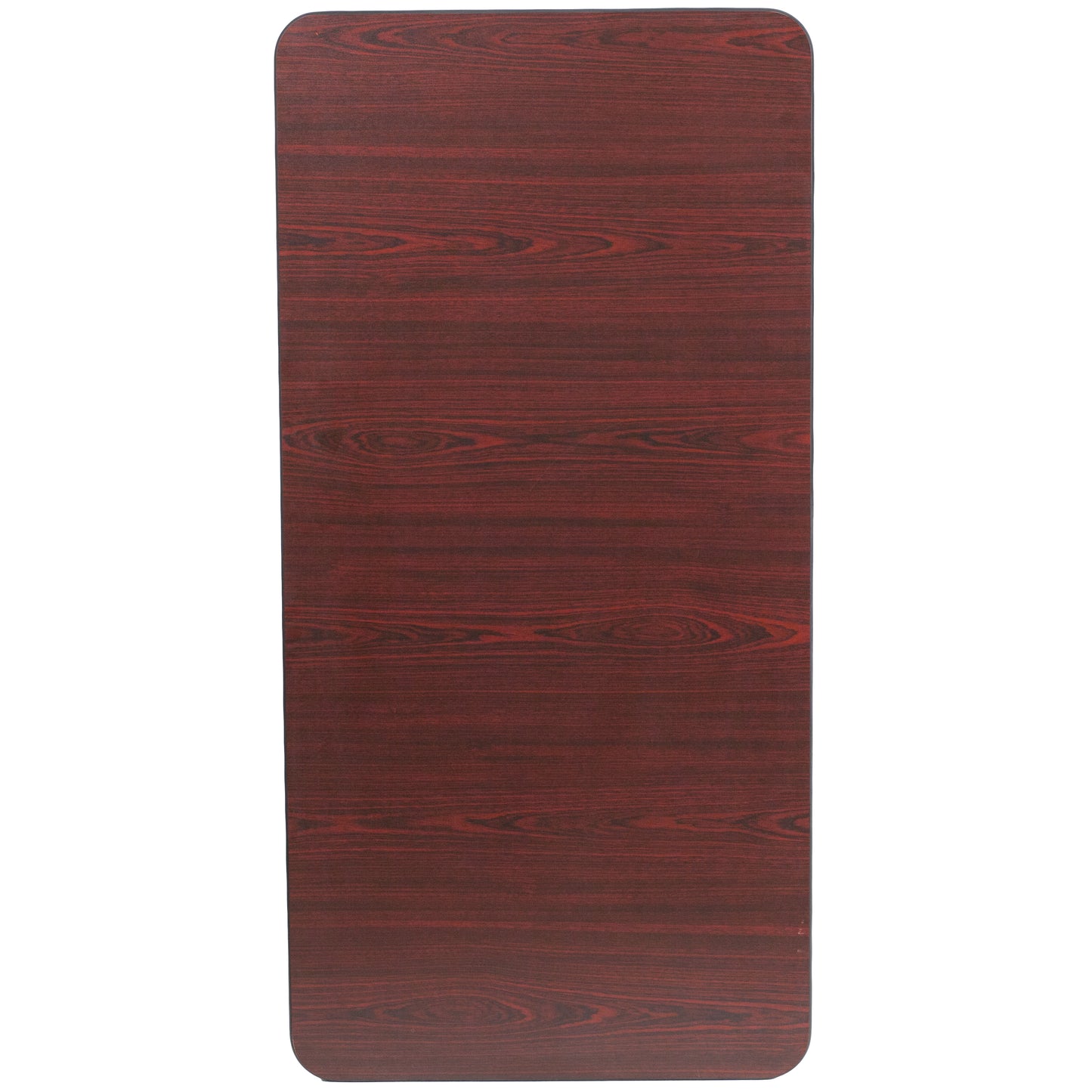 Frankie 4-Foot Mahogany Melamine Laminate Folding Banquet Table Mahogany YT-2448-MEL-WAL-GG