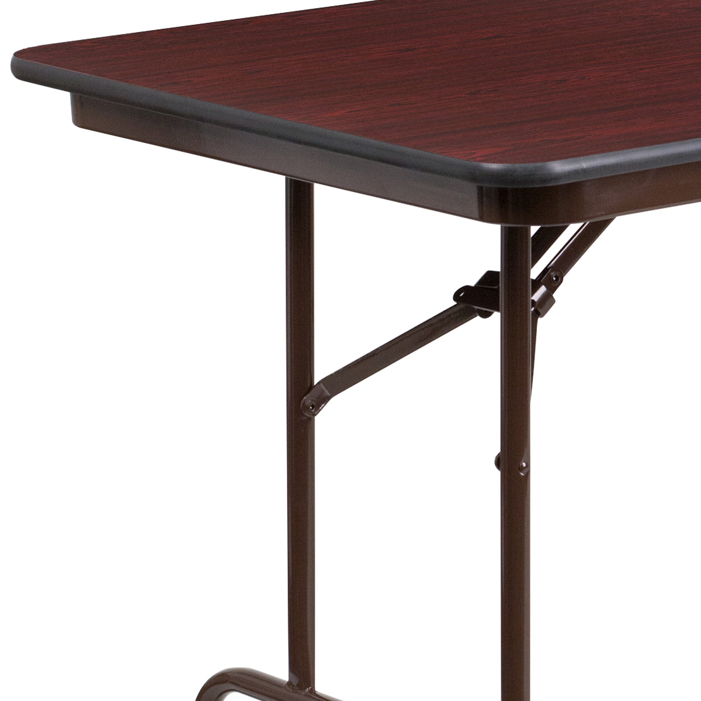 Floyd 6-Foot High Pressure Mahogany Laminate Folding Banquet Table Mahogany