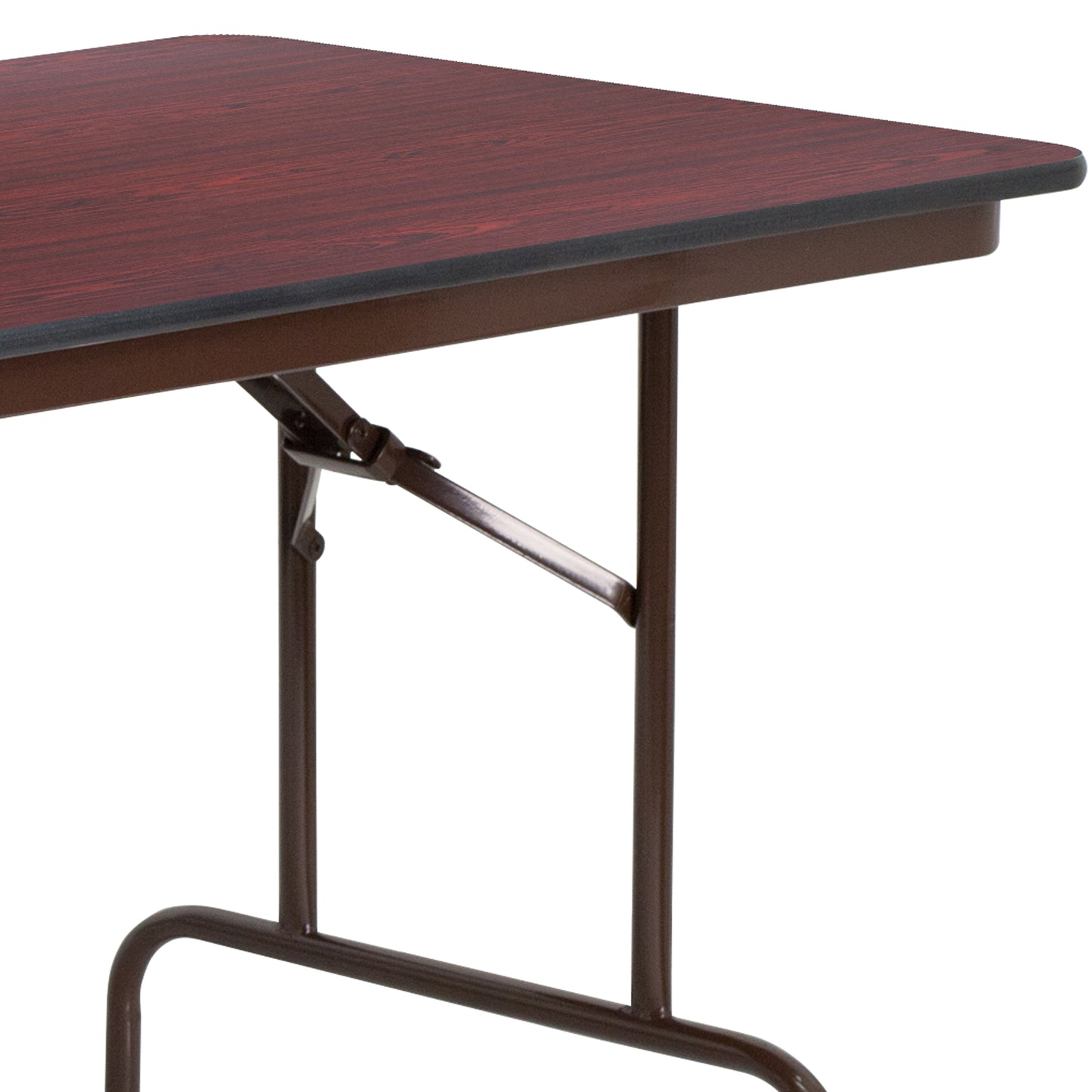 Floyd 6-Foot High Pressure Mahogany Laminate Folding Banquet Table Mahogany
